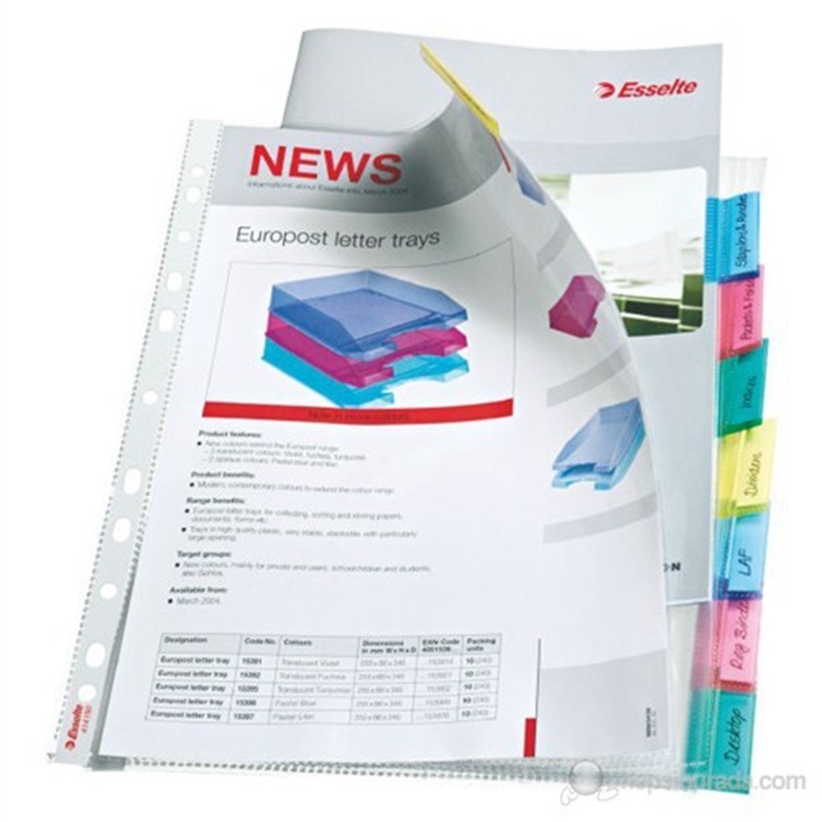 Esselte 414150 Ayraçli Poset 8 Sayfa Seffaf
