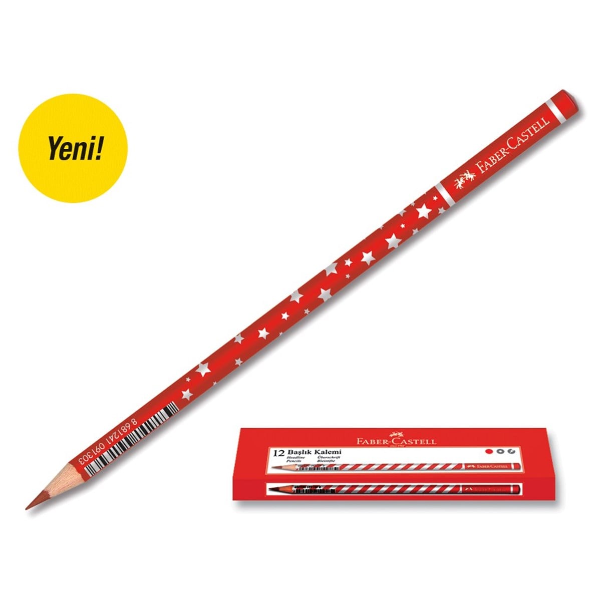 Faber Castell 1131450001 Baslik Kalemi Yildiz Kirmizi Adet