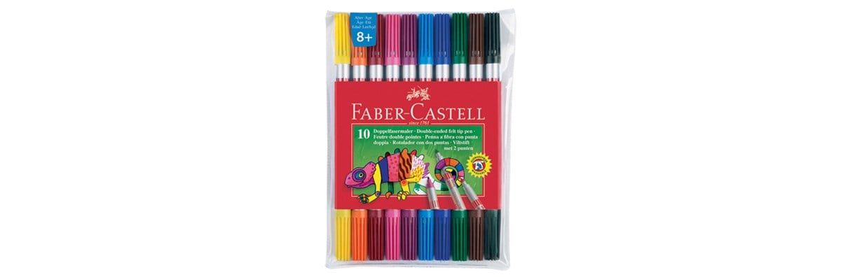 Faber Castell 5068151110 Keçeli Kalem Çift Uçlu 10 Renk  