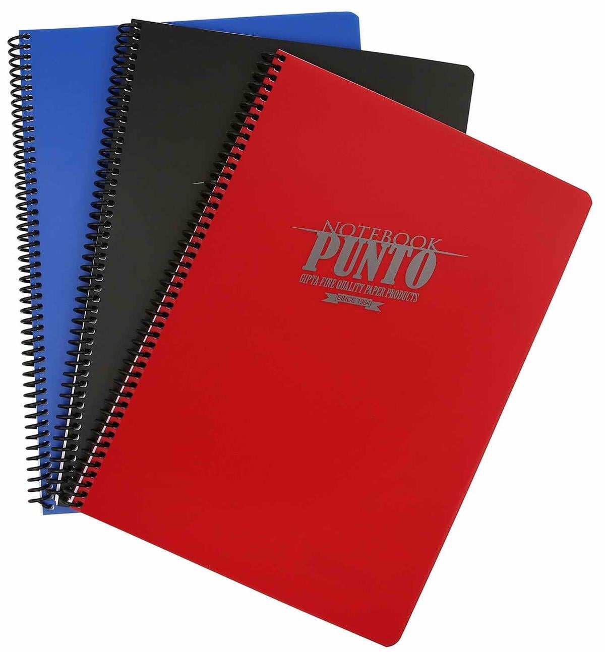Gıpta 3-6537000-2011 Spiralli A4 Defter Punto Plastik Kapak Kareli 100 Yaprak 