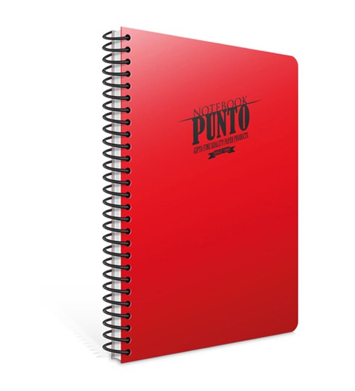 Gıpta 3-6538000-2011 Spiralli A4 Defter Punto Plastik Kapak Çizgili 120 Yaprak 