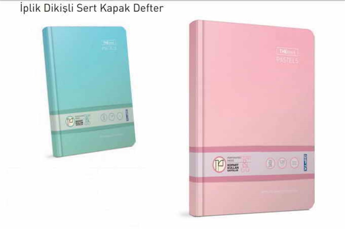 Gipta 3304 Thebook Pastels Ip Dikisli Sert Kapak Defter 20X28 Çizgili 200 Yaprak