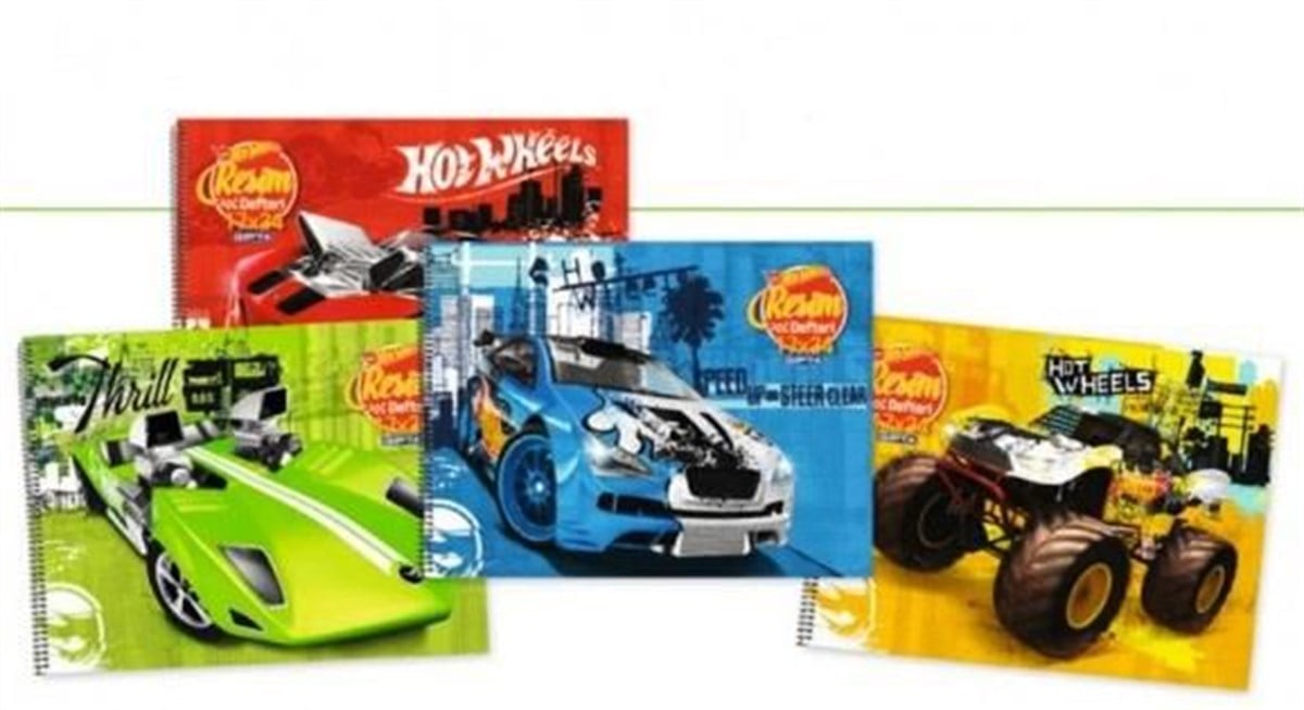 Gipta 5436000-2011 Hot Wheels Spiralli Resim Defteri 17X24 15 Yaprak