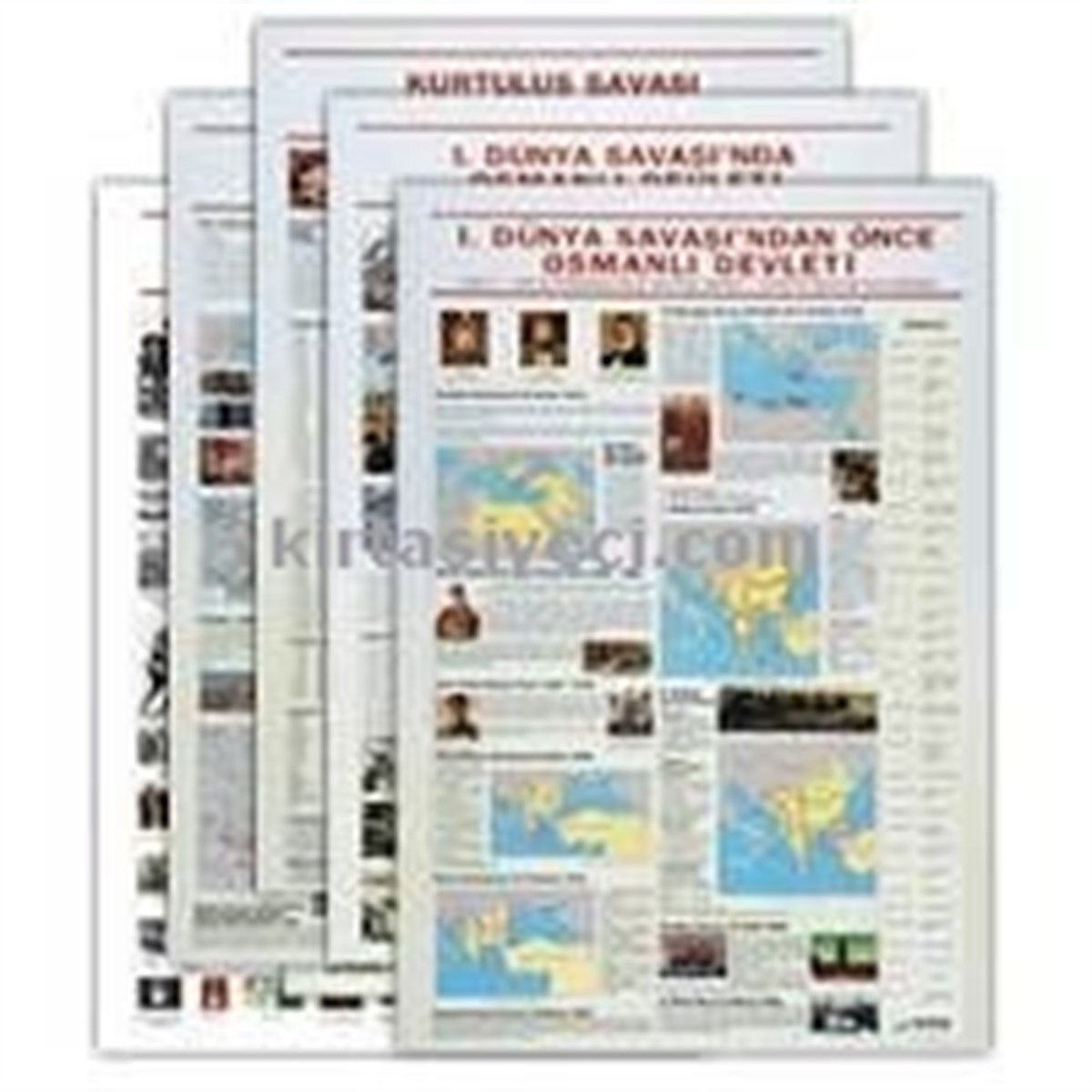 Gürbüz 23013 Osmanli Imparatorlugu  Kurtulus-Yükselis Harita 70Cmx100Cm 