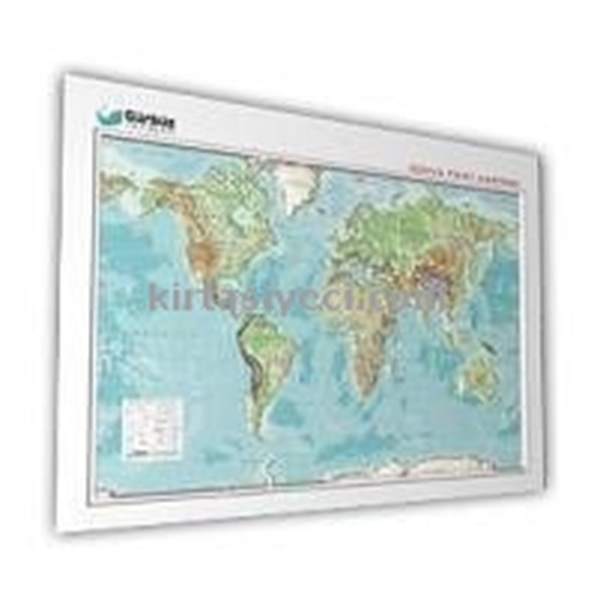 Gürbüz 26011 Kabartmali Dünya Fiziki Harita 35Cmx50Cm 