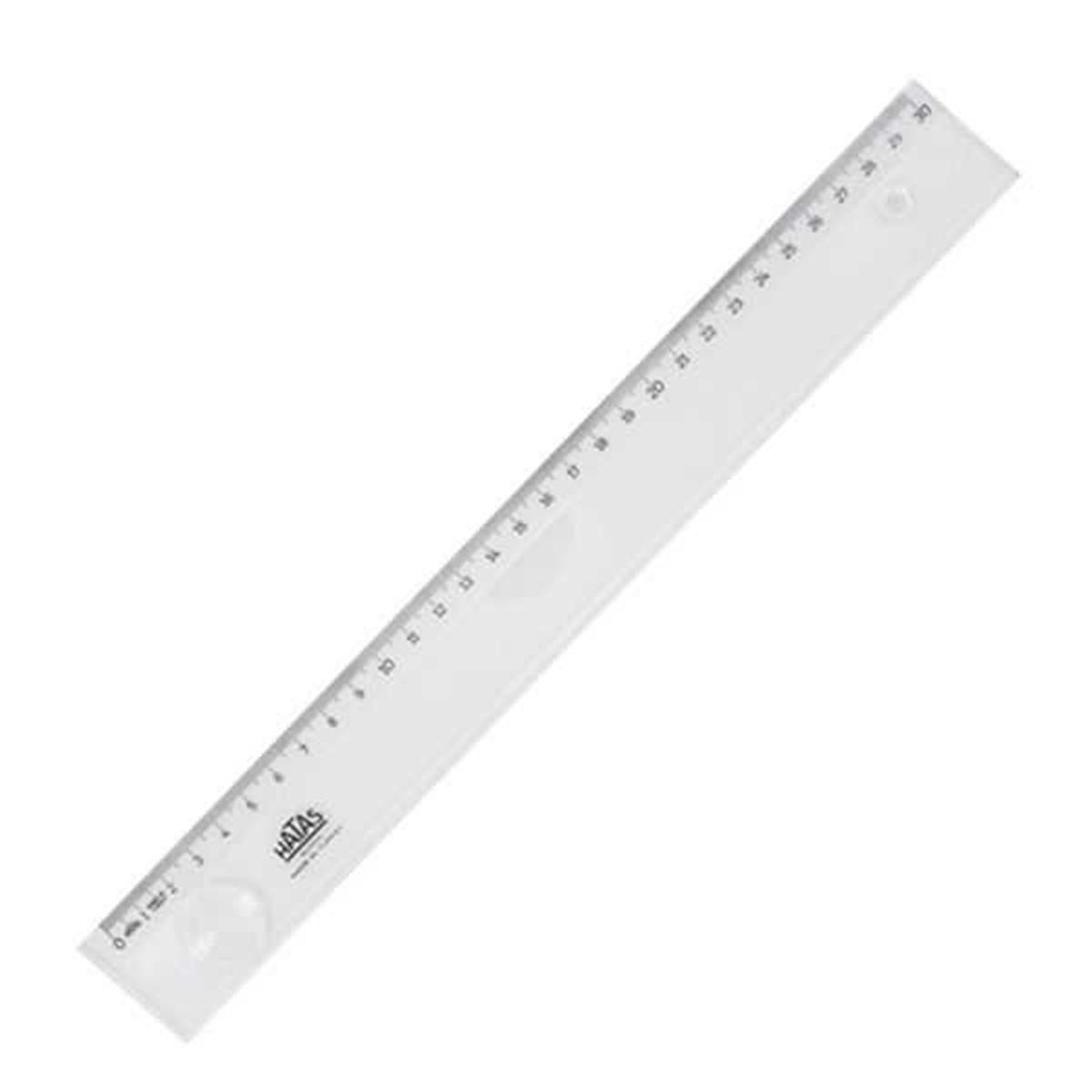 Hatas 0161 Standart Cetvel Plastik Mercekli Geniş 30 CM