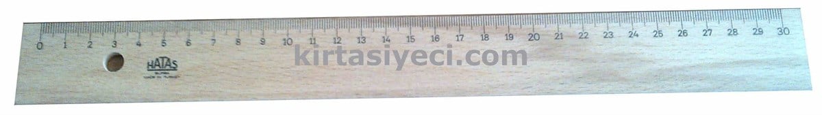Hatas 035 Tahta Cetvel ( Takviyesiz ) 30 Cm 