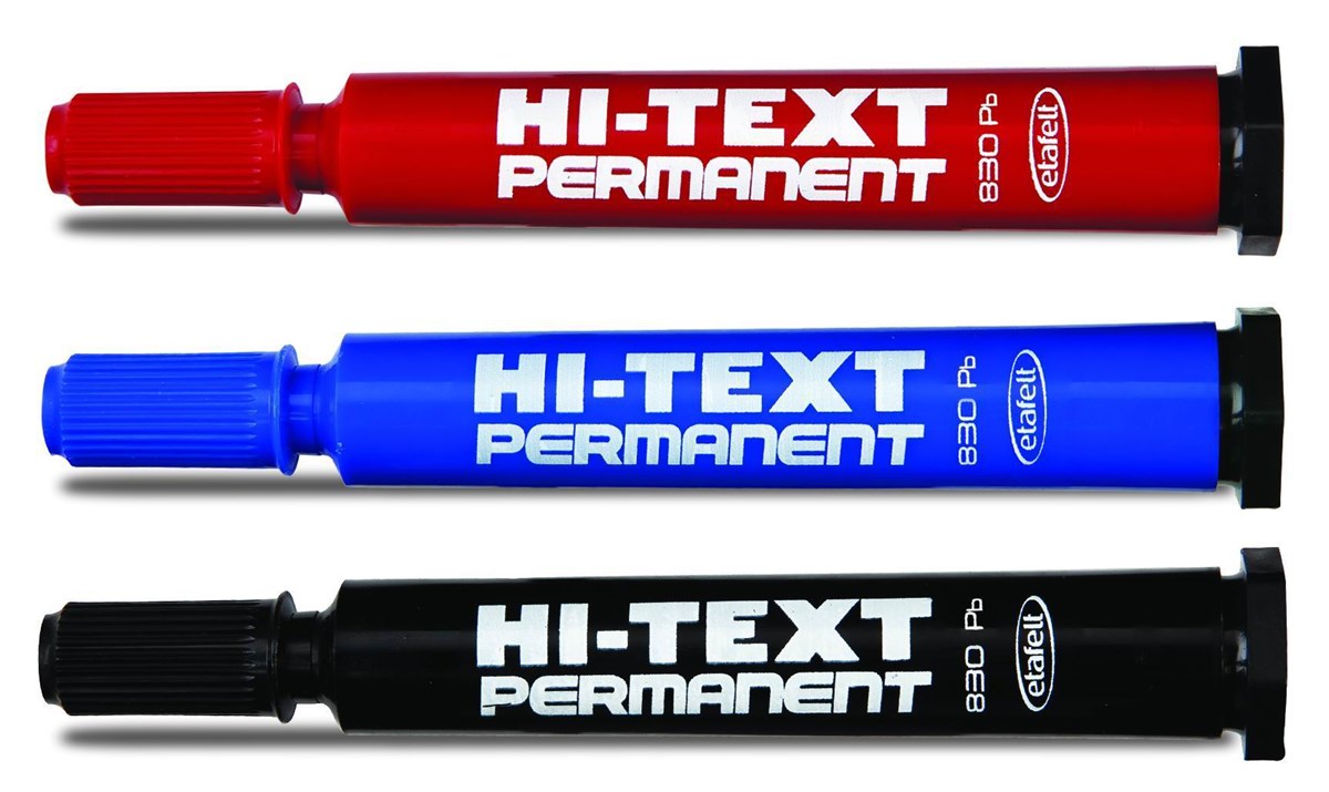 Hi-Text 830Pck Kesik Uç Permanent Marker Kirmizi Adet 
