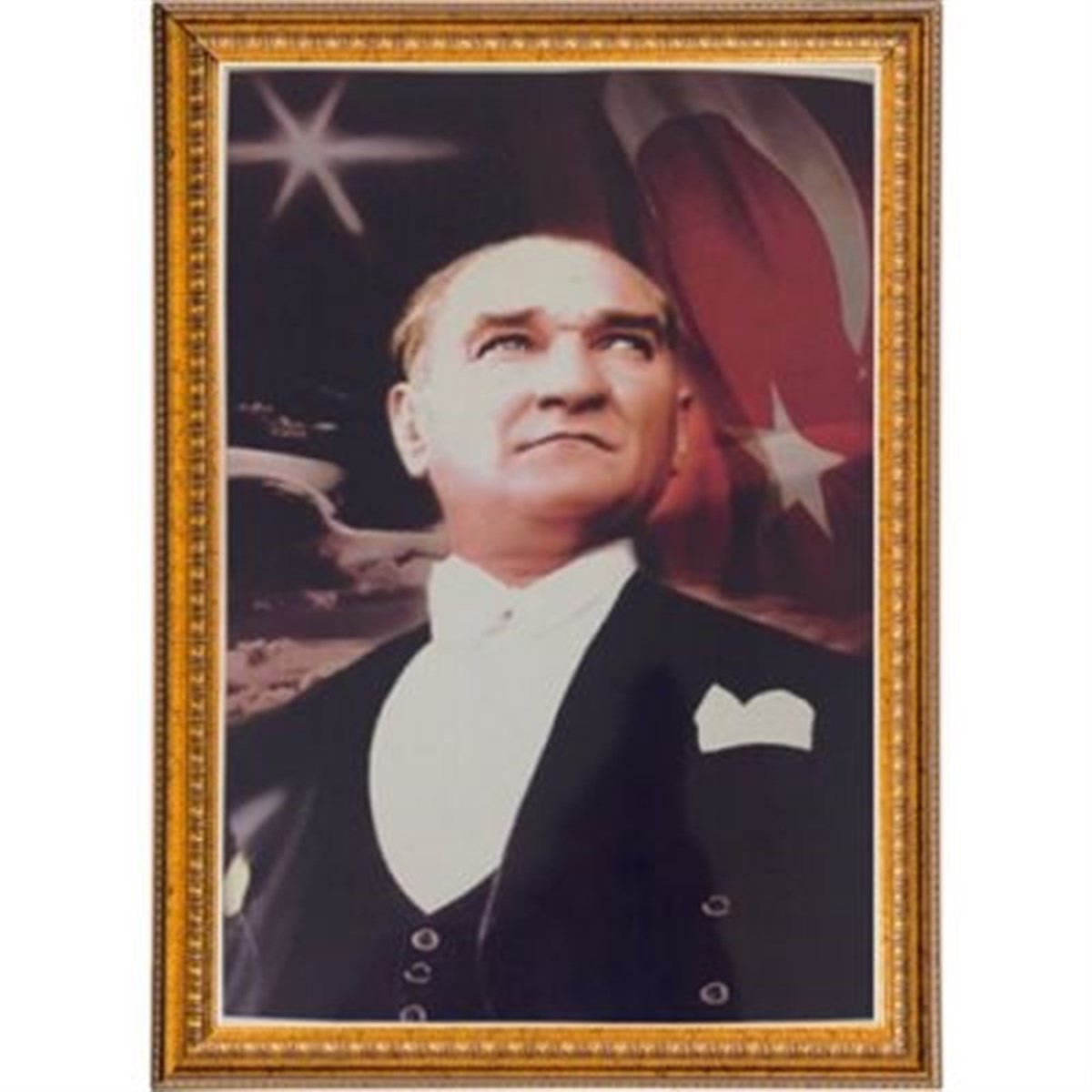 Inter Int-025 50X70 Cm Varakli Çerçeve Duvara Monte Atatürk Portresi