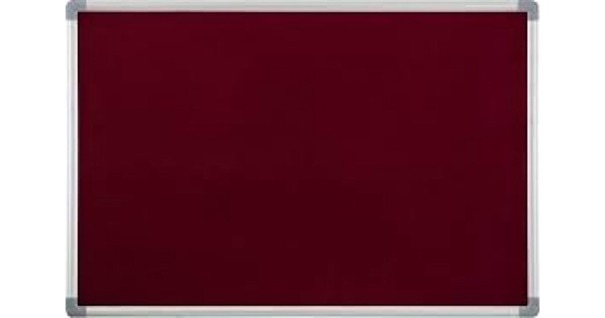 Inter Int-558-B 90X120 Elegant Çerçeve Duvara Monte Bordo Çuhali Pano