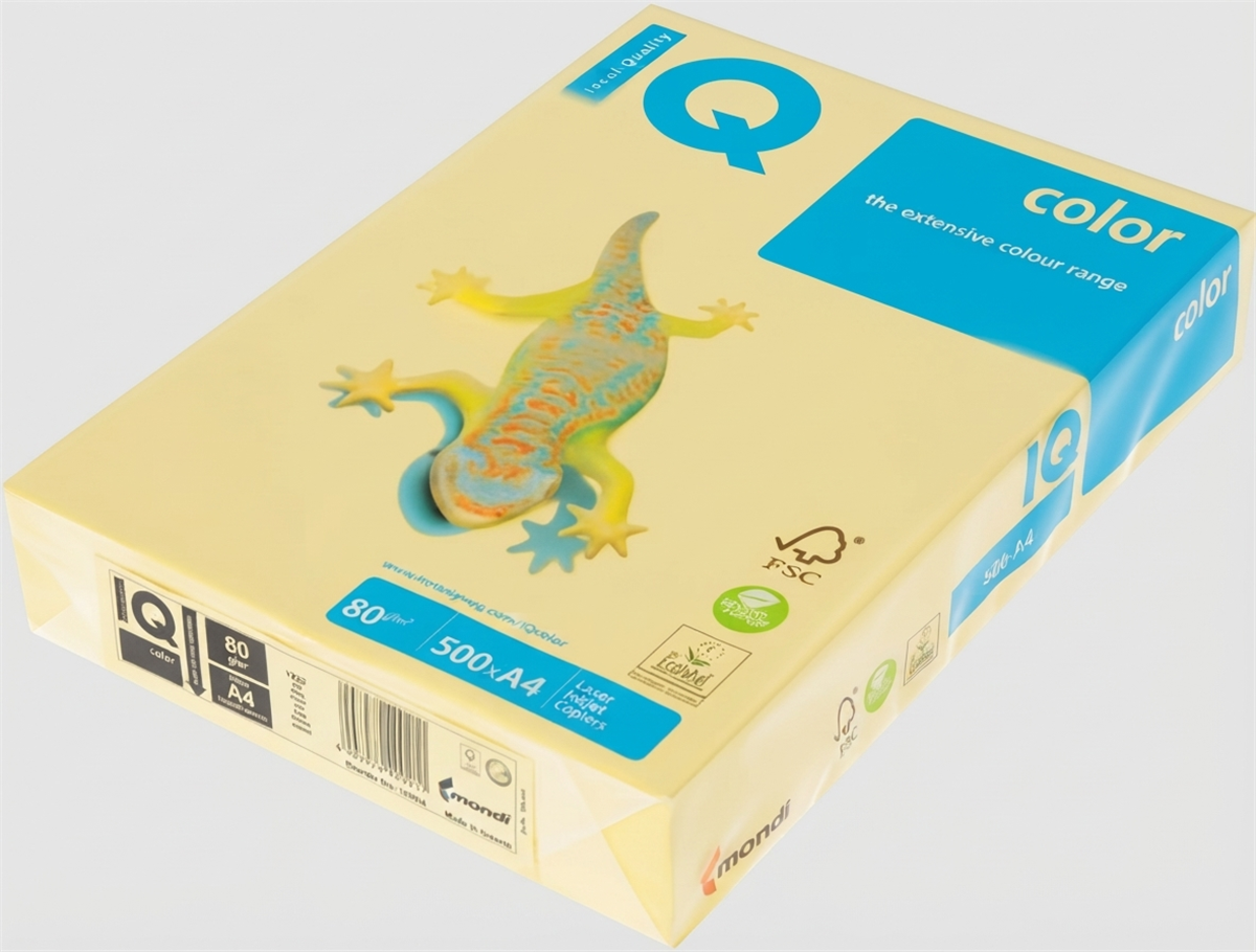 Iq Ne1320 Renkli Fotokopi Kagidi A4 80Gr Açik Sari 500Lü Paket