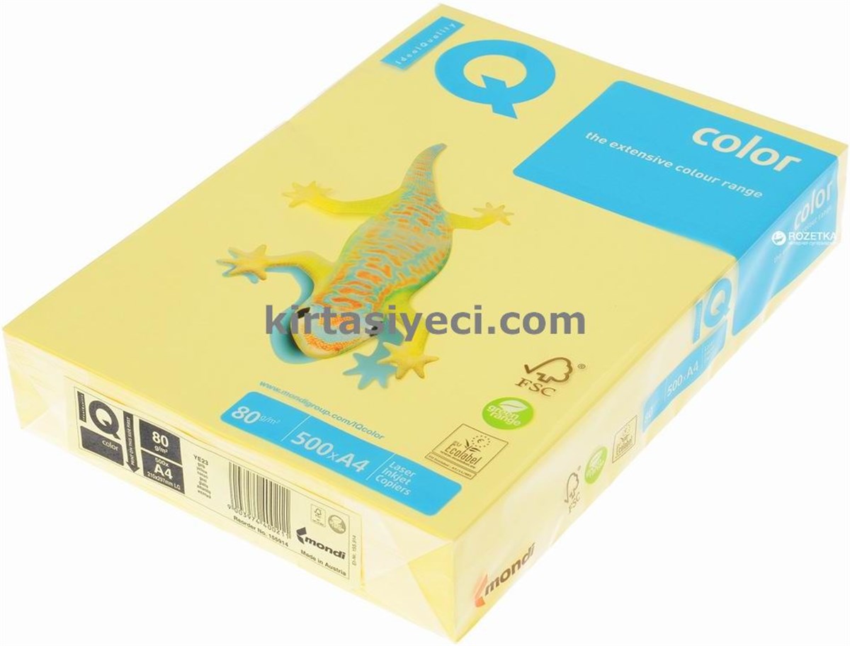 Iq Ne1320 Renkli Fotokopi Kagidi A4 80Gr Açik Sari 500Lü Paket
