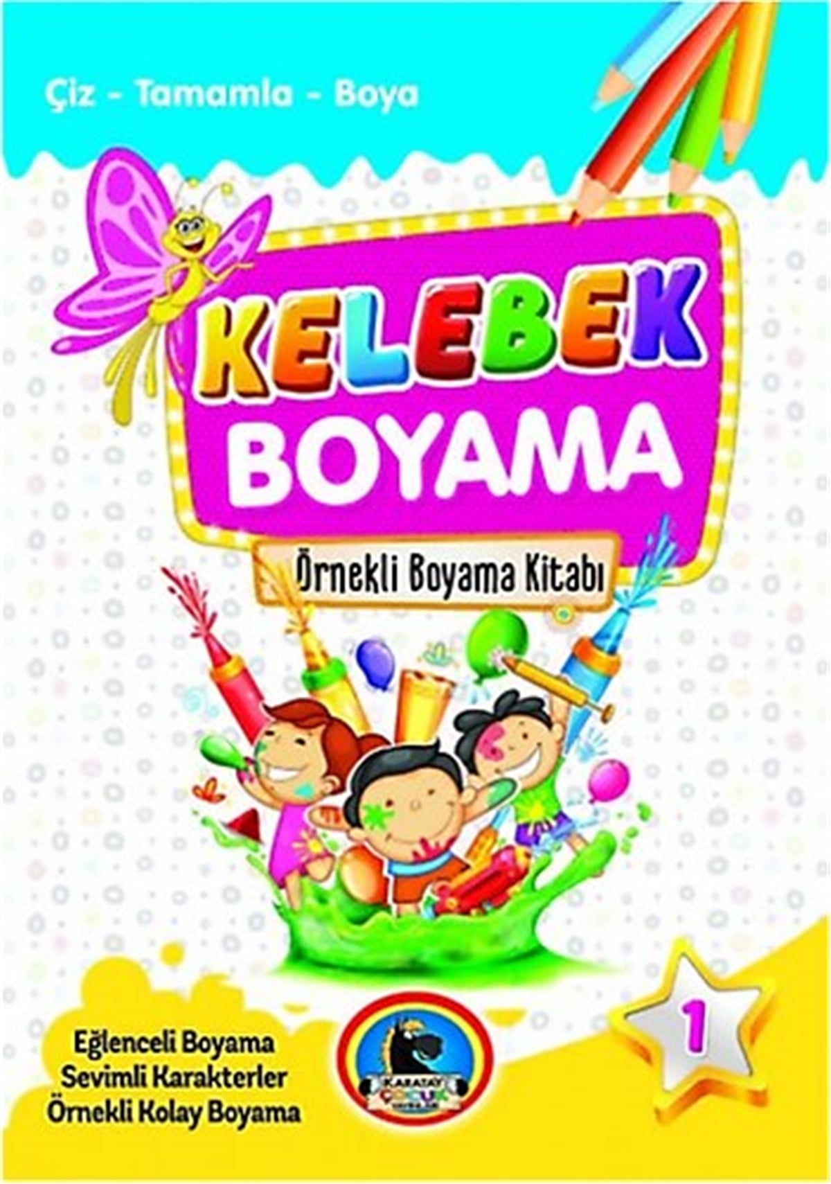 Karatay 4E Boyama Kitabı Kelebek Örnekli Renkli 32 Sayfa