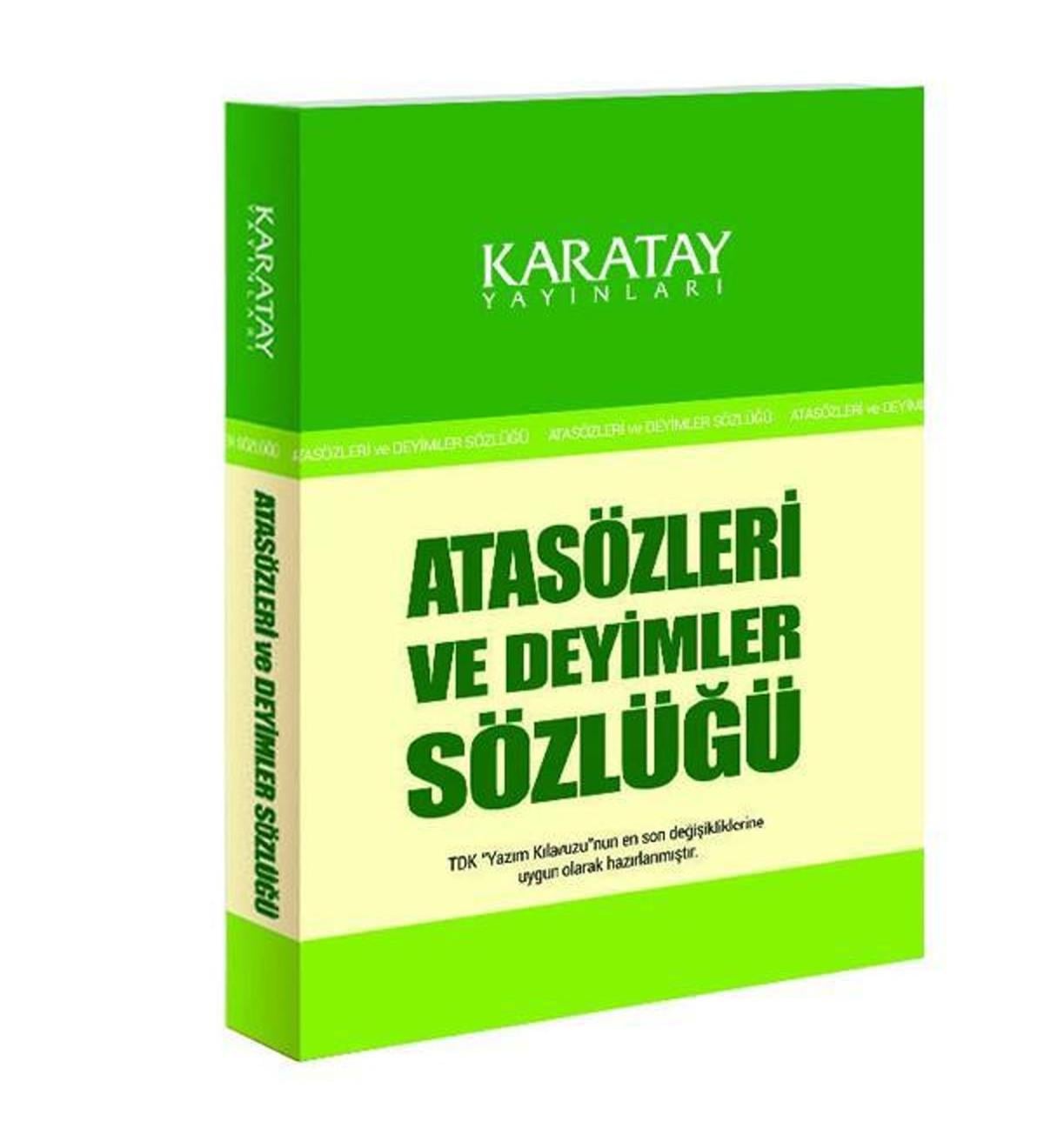 Karatay 4E Sözlük Atasözleri Ve Deyimler 1.Hamur Karton Kapak 