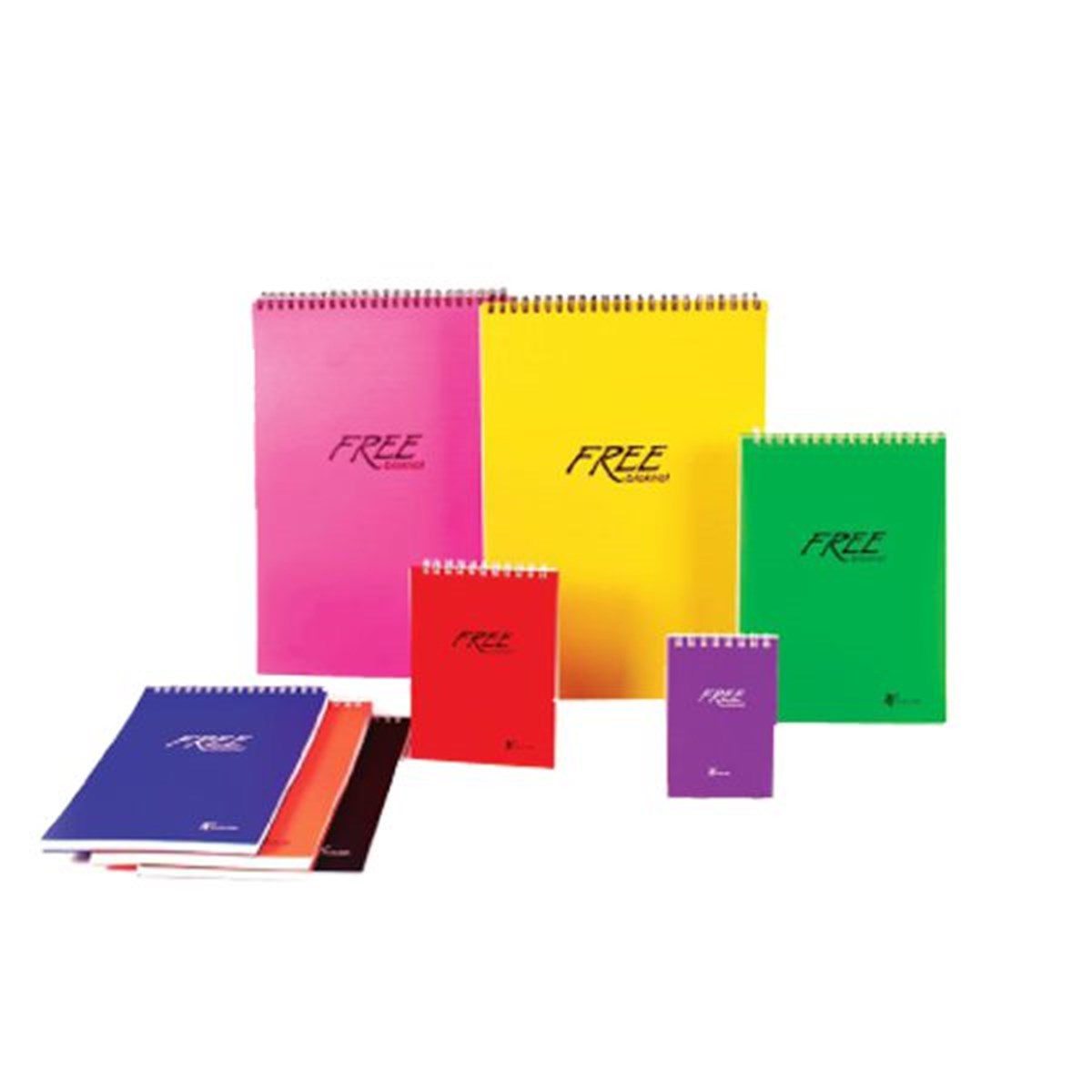 Keskin Color 145202-99 Free Office Yan Spiralli Bloknot A6 Kareli 80 Yaprak