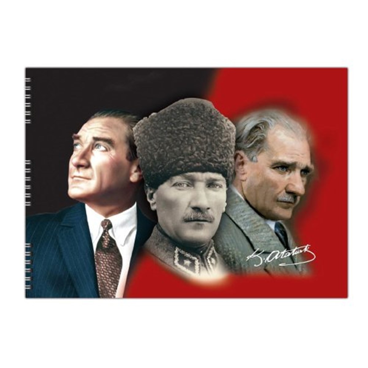 Keskin Color 308015-99 Atatürk 35X50 Spiralli Resim Defteri Karton Kapak 15 Yaprak