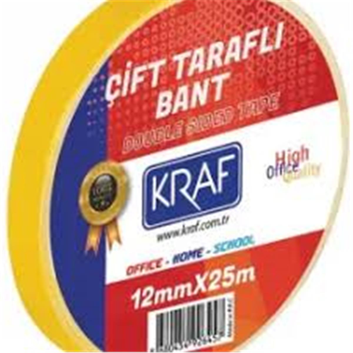 Kraf 2512G Çift Taraflı Bant 12mmx25m