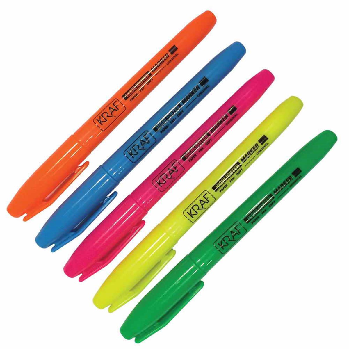 Kraf 340 Fosforlu Kalem Tipi 5 Li Paket