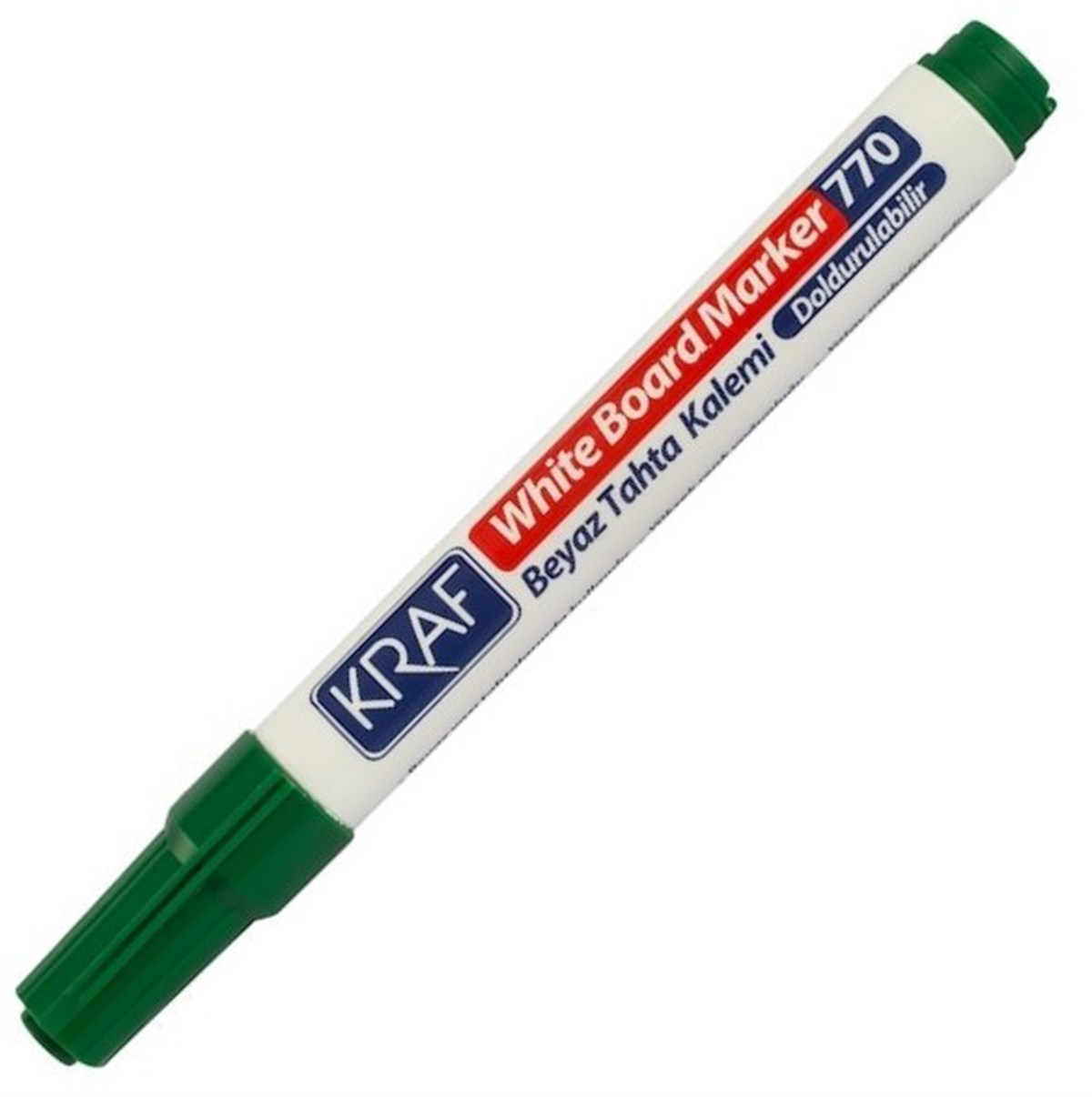 Kraf 770 Beyaz Tahta Kalemi Doldurulabilir Yesil