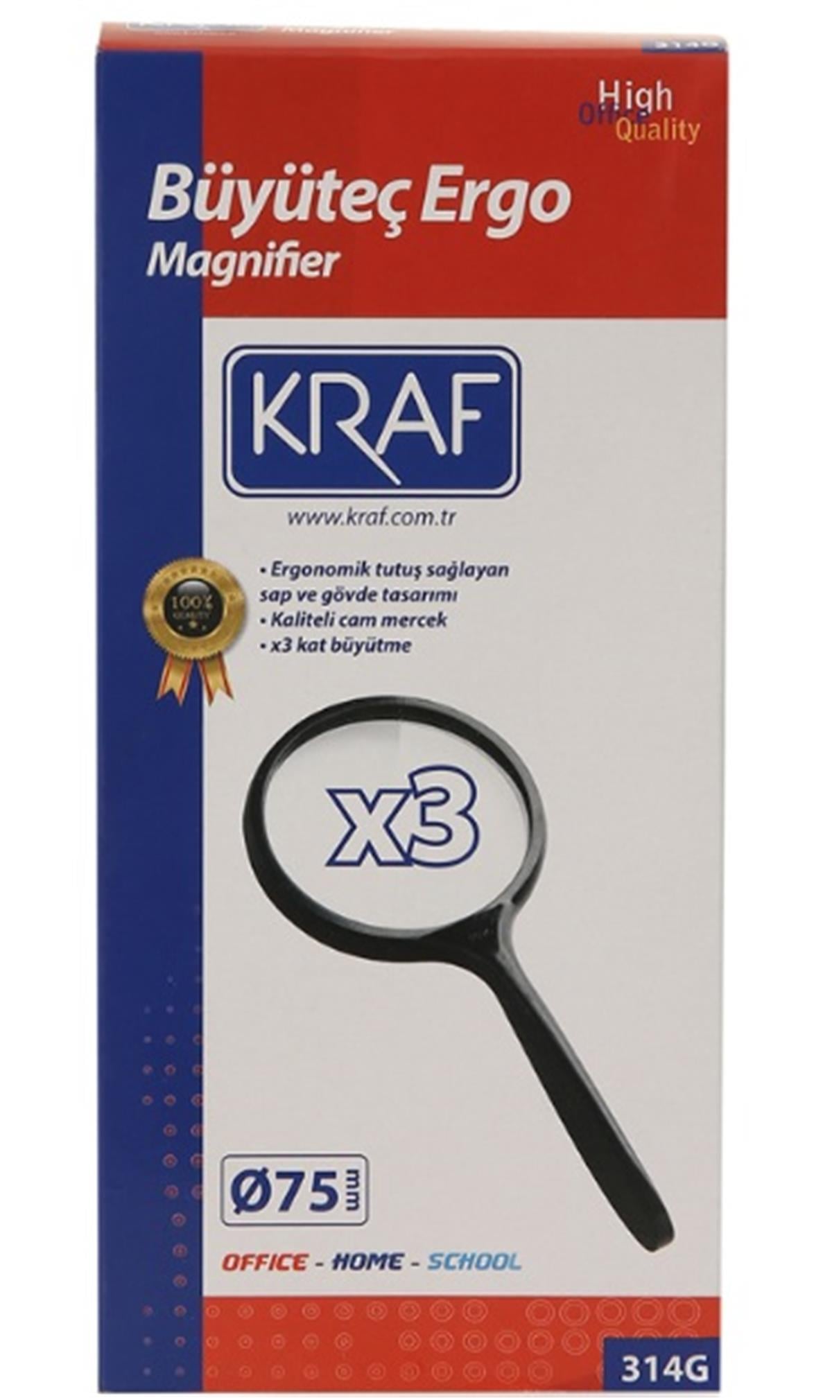 Kraf Büyüteç Ergo 75Mm 3X 314G