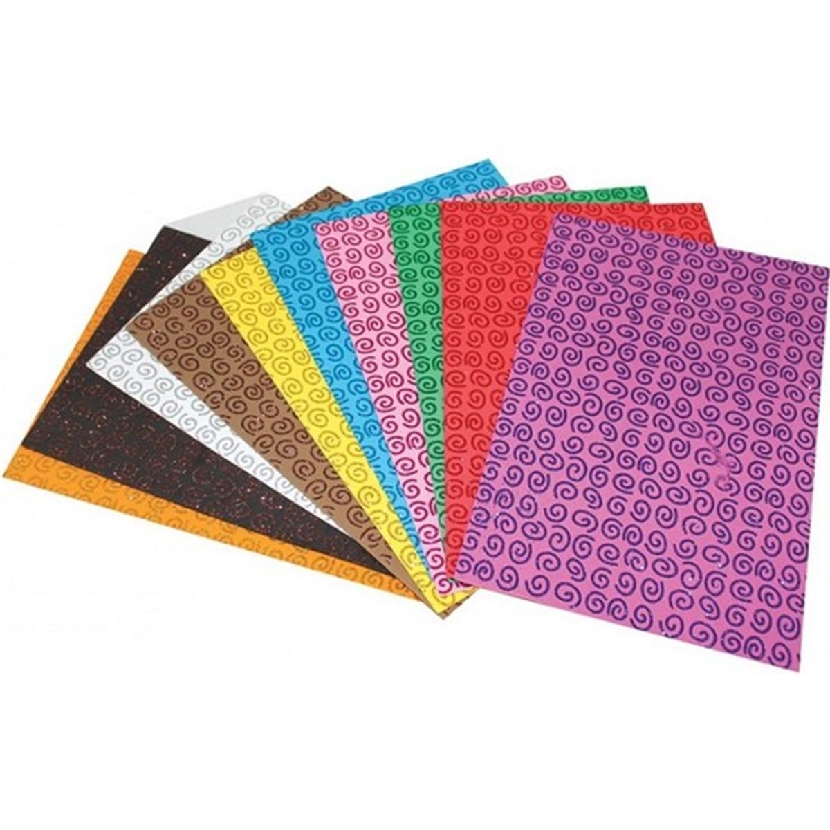 Lino 2801J-5 Eva 20X30Cm 10 Renk 2 Mm. Simli Spiral Desenli  