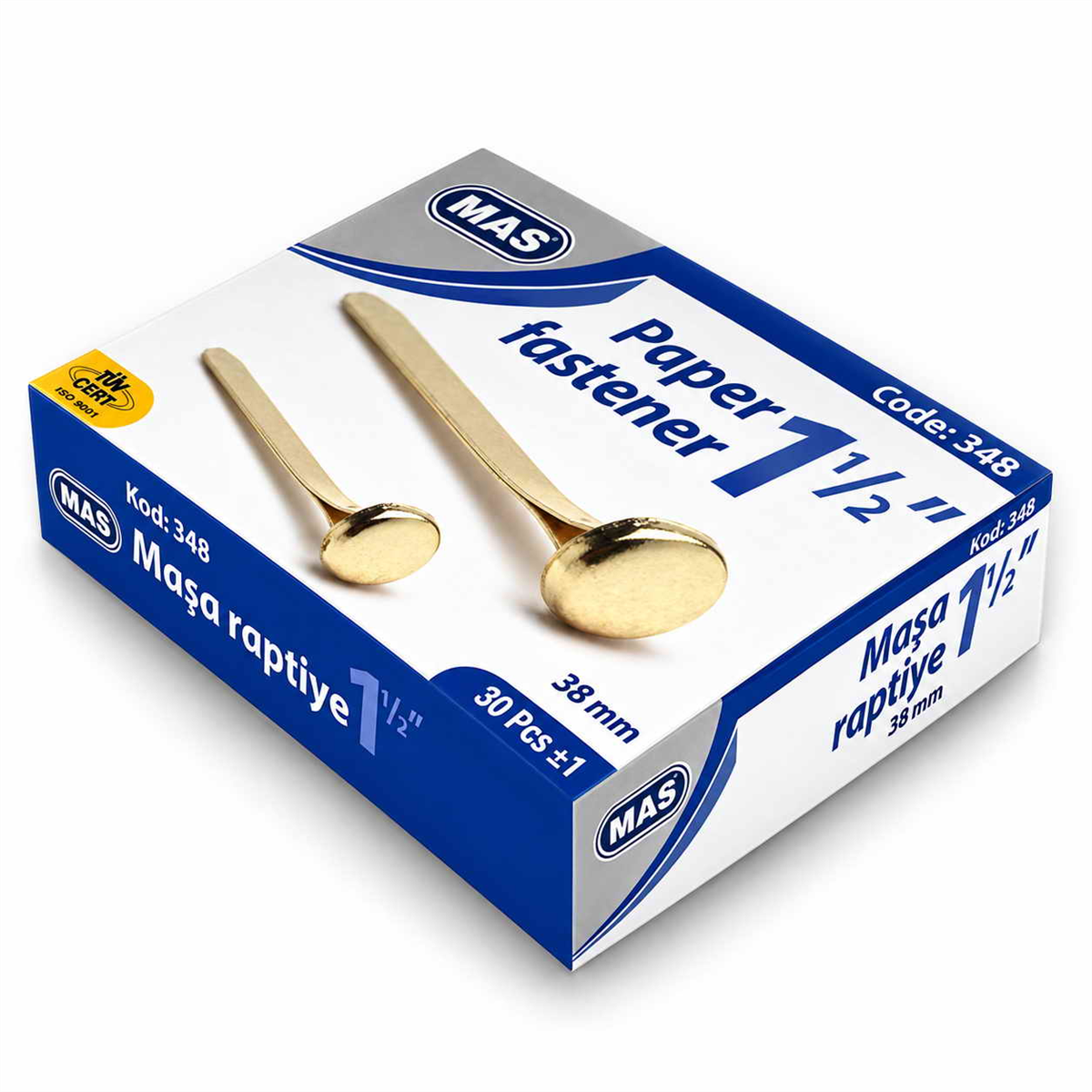 Mas 348 Masa Raptiye 38Mm No:9 30Lu Paket