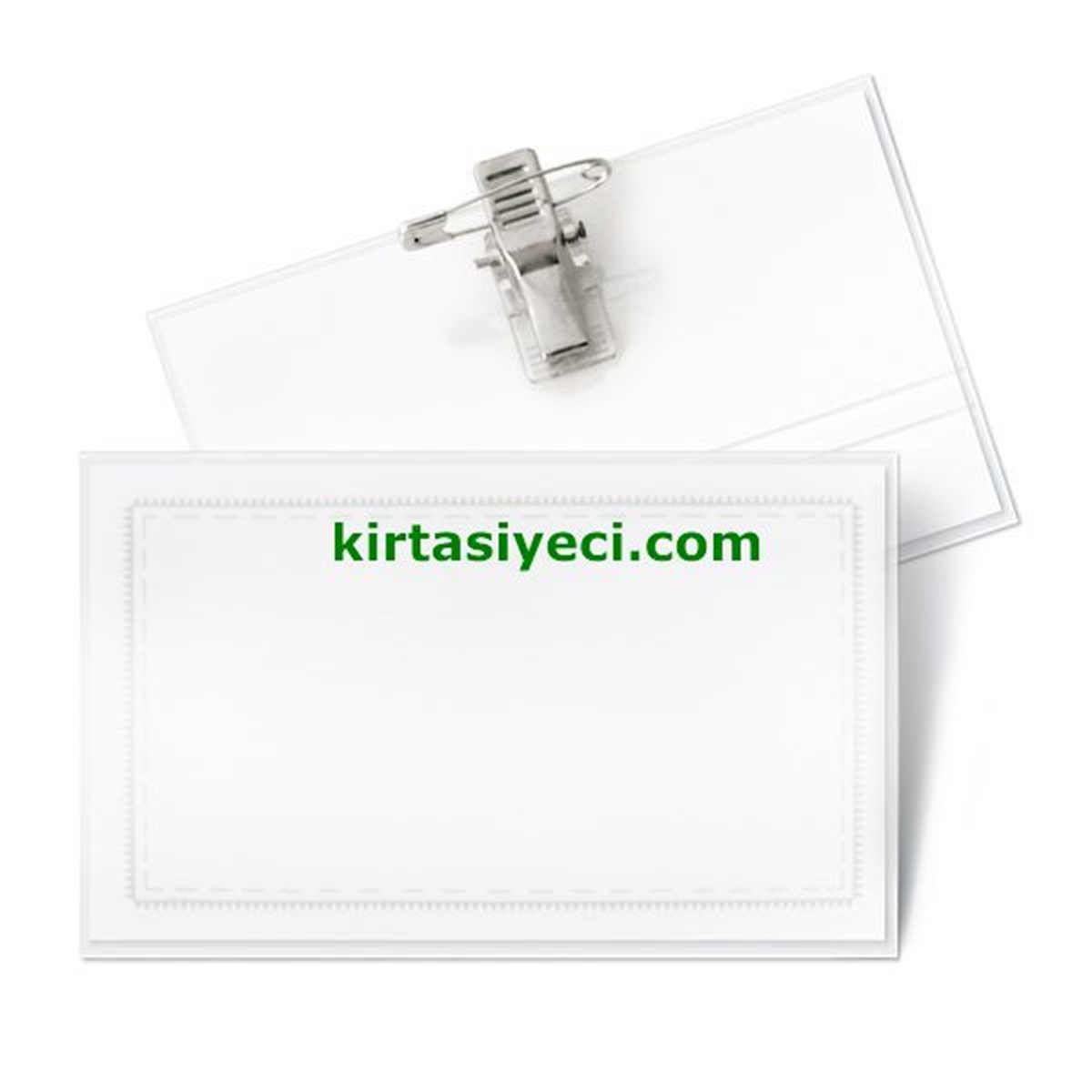 Mas 3518 Igne Klipsli Yaka Kokart 54X86Cm Yatay Seffaf 50Li Paket 