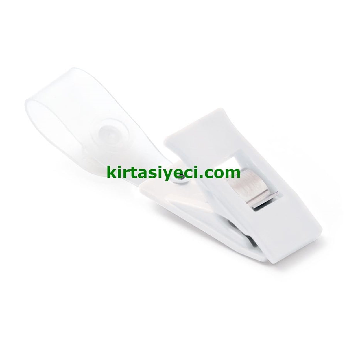 Mas 3538 Kart Klipsi Masali Tip Plastik Beyaz Adet 