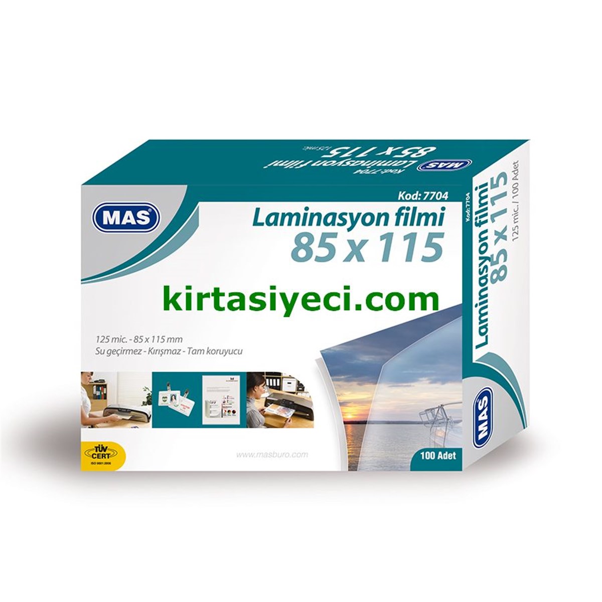 Mas 7704 Laminasyon Filmi 8,5X11,5Cm   125 Micron 100Lü Paket 