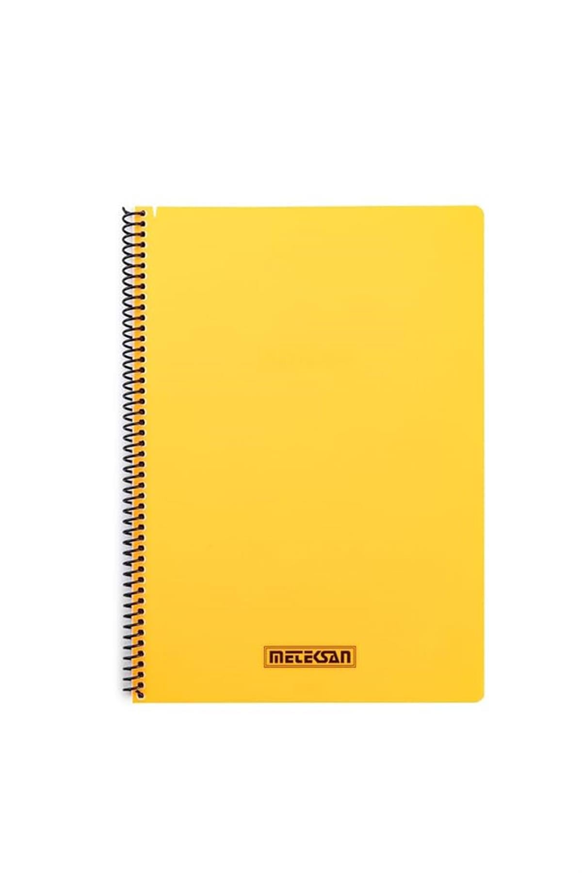 Meteksan Karina Neon Spiralli A4 Defter Kareli 100 Yaprak Sarı