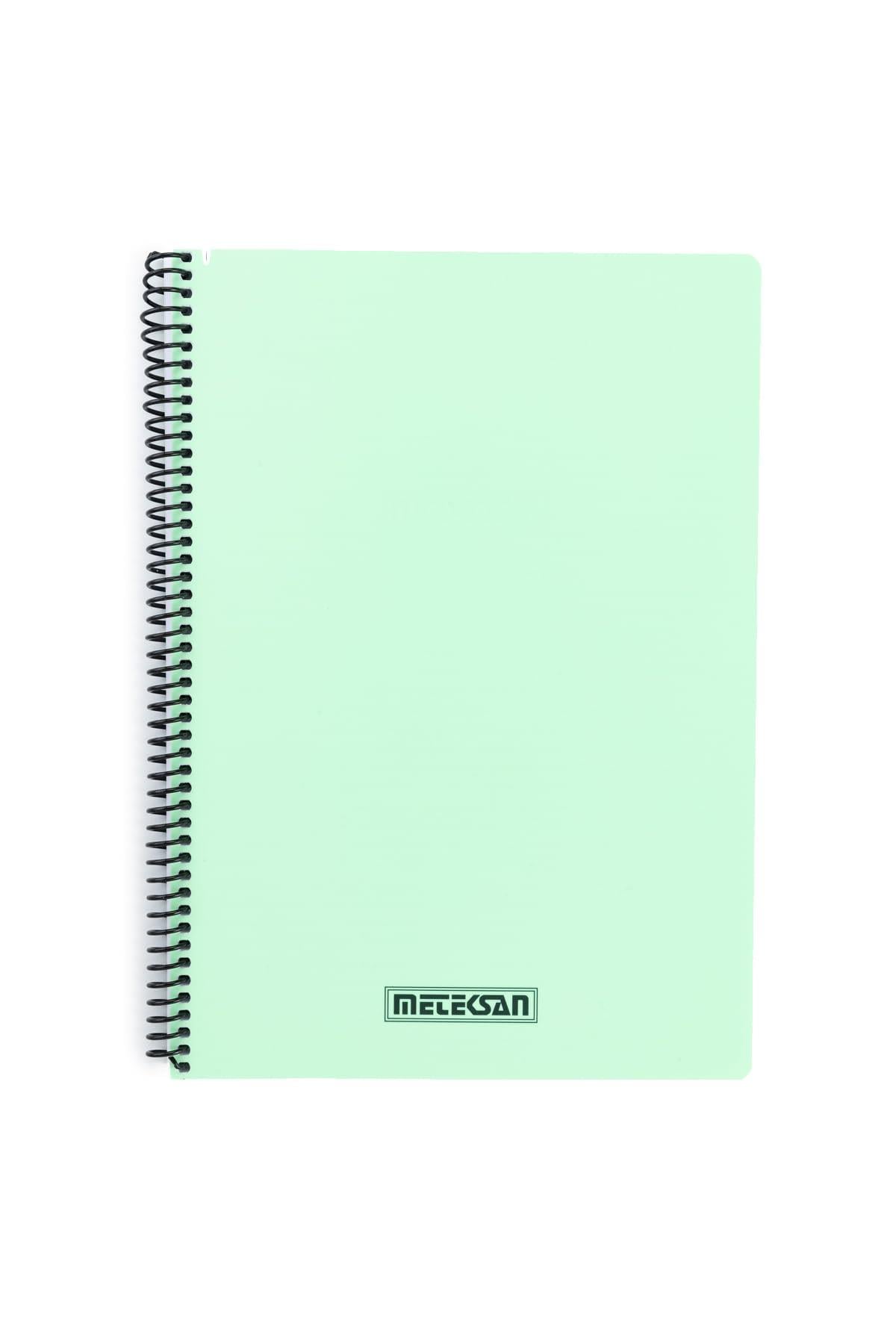 Meteksan Karina Pastel Spiralli A4 Defter Kareli 80 Yaprak Yeşil