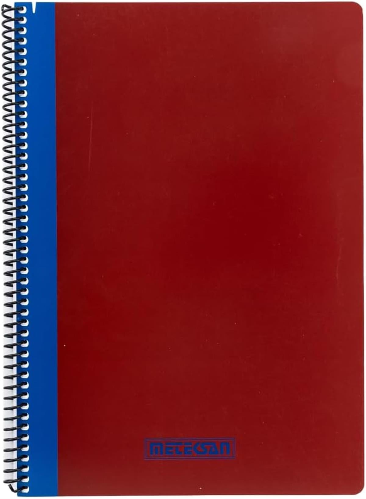 Meteksan Pruva Ofis Spiralli A4 Defter Çizgili 120 Yaprak Kırmızı