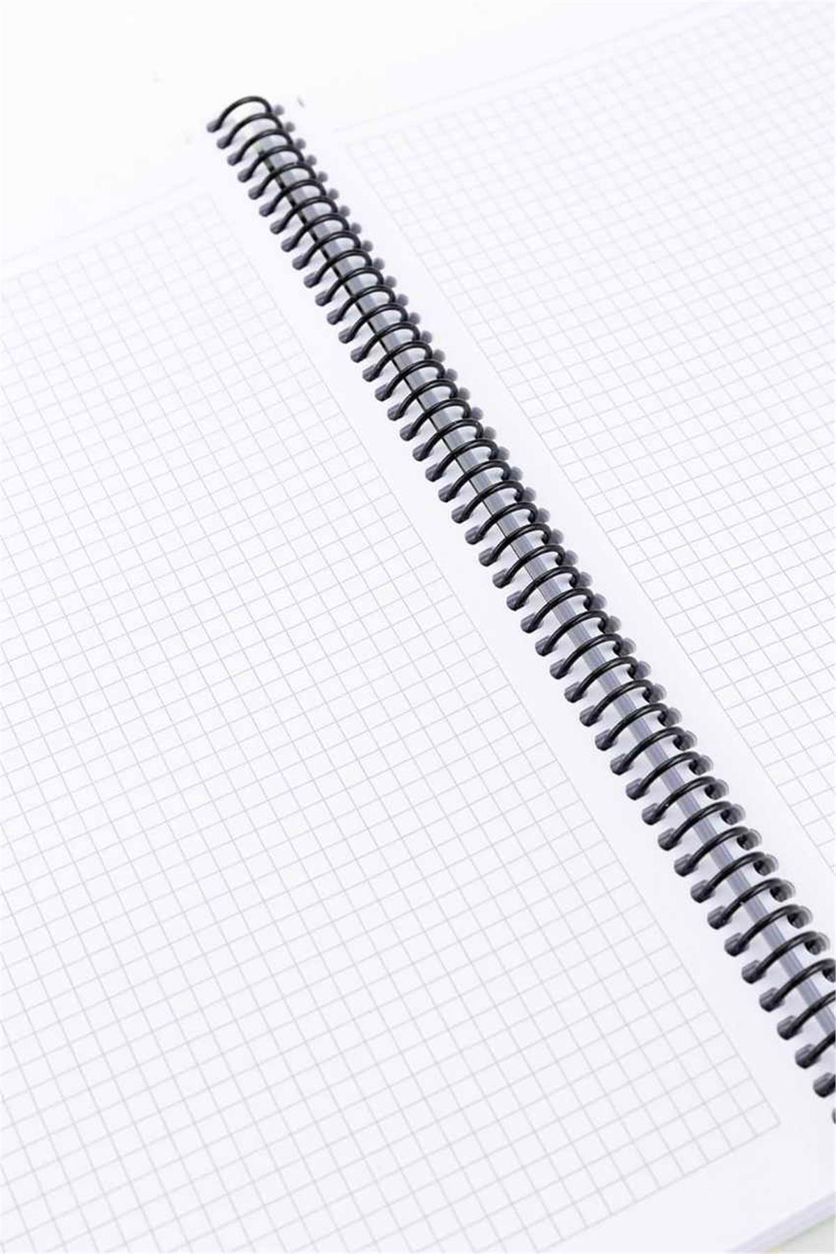 Meteksan Pruva Ofis Spiralli A4 Defter 120 Yaprak Kareli Yeşil