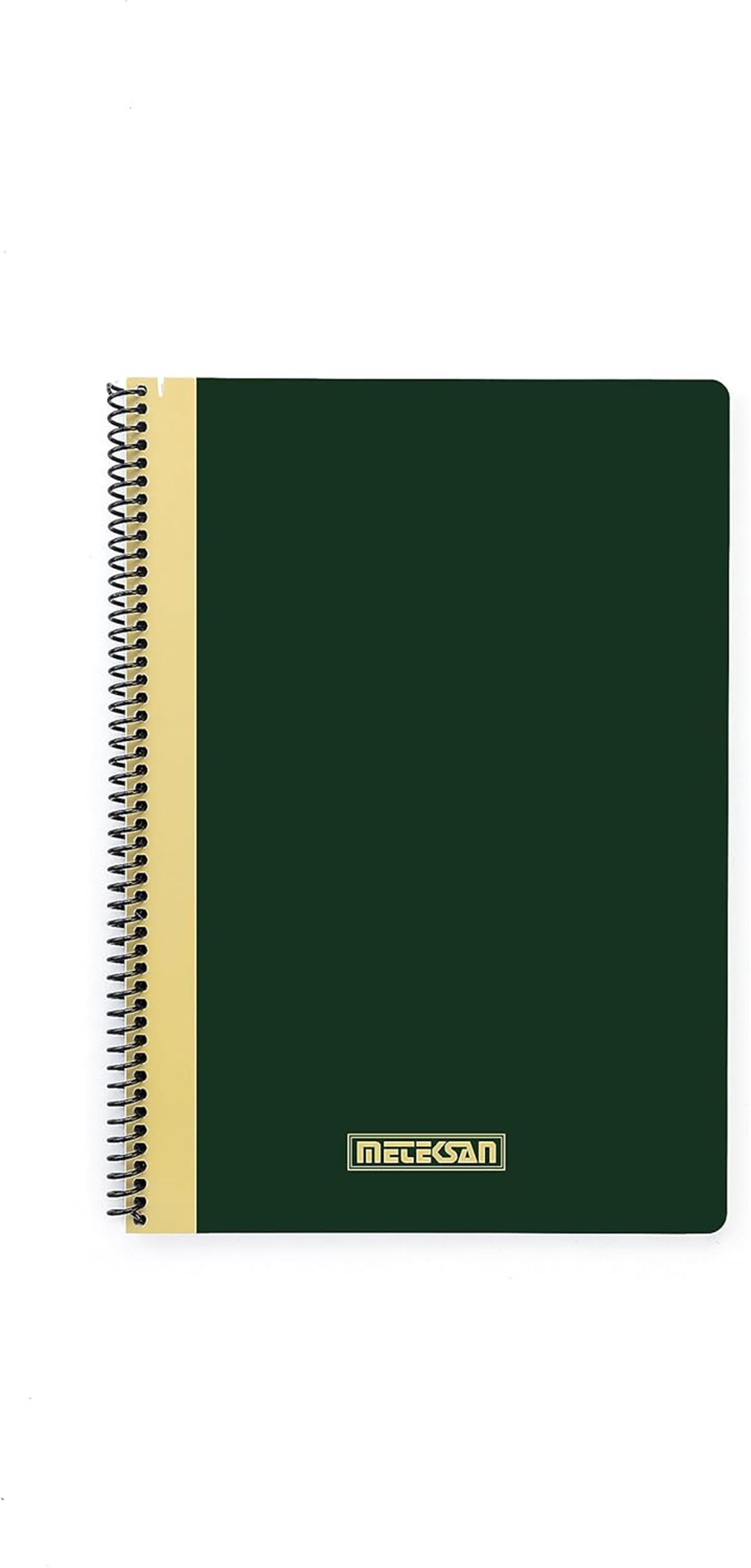 Meteksan Pruva Ofis Spiralli A4 Defter Çizgili 120 Yaprak Yeşil
