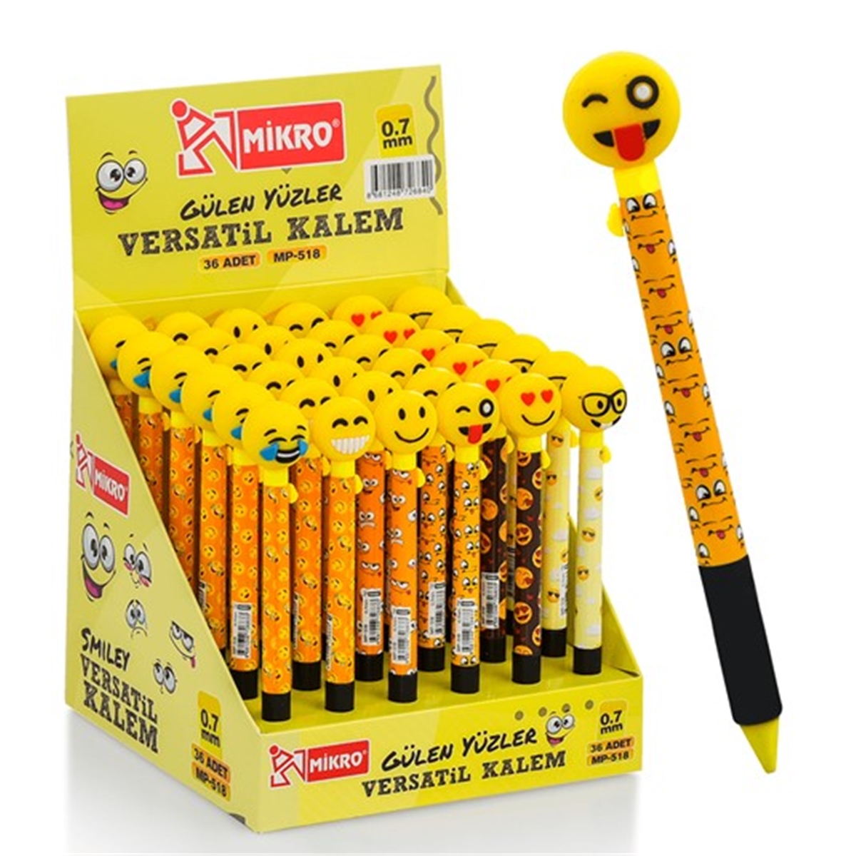 Mikro 518Vs Versatil Kalem Gülen Yüzler Başlıklı 0.7 Mm