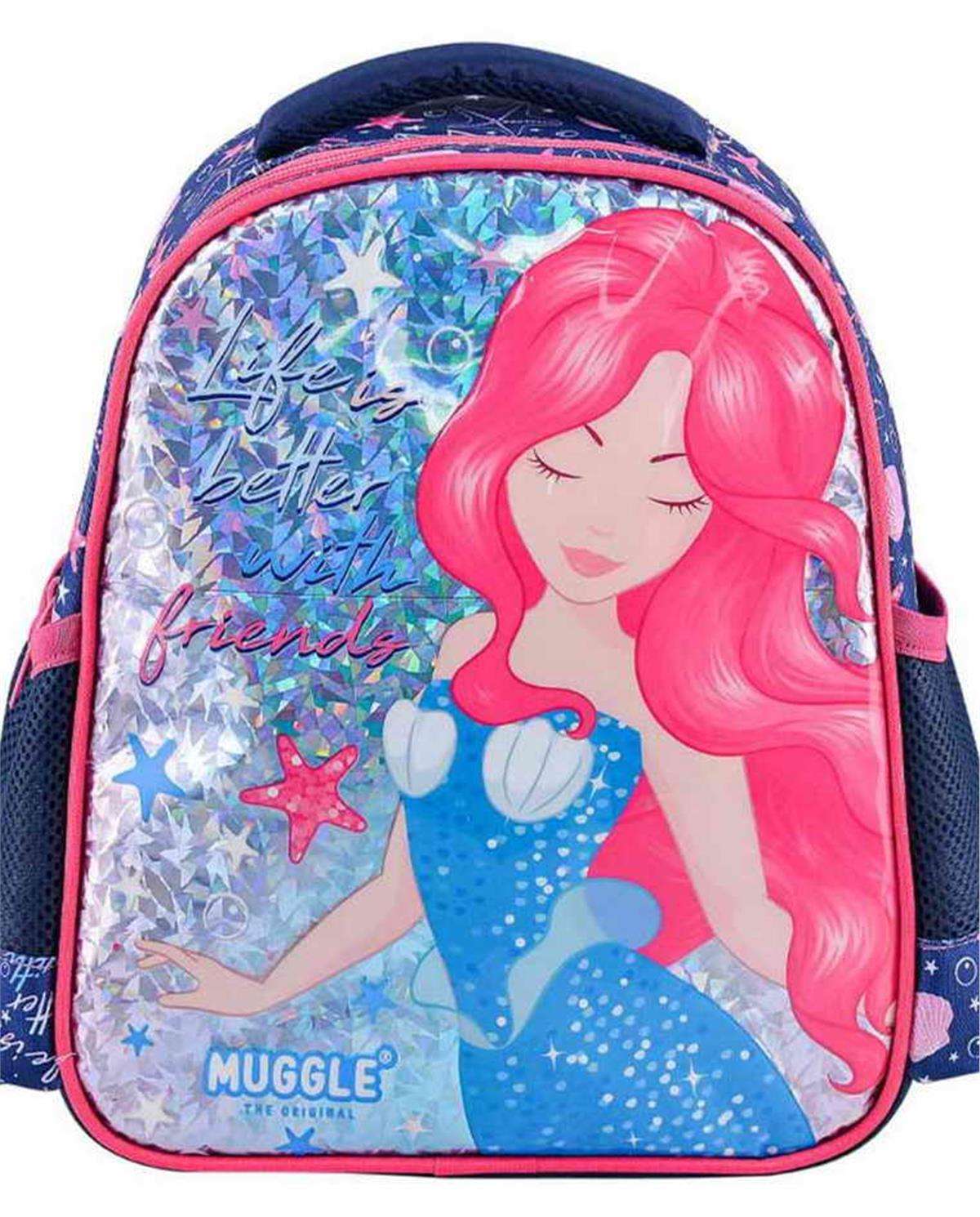 Mikro Muggle Mu-3663 Anaokul Çantası Marmaid Lacivert 