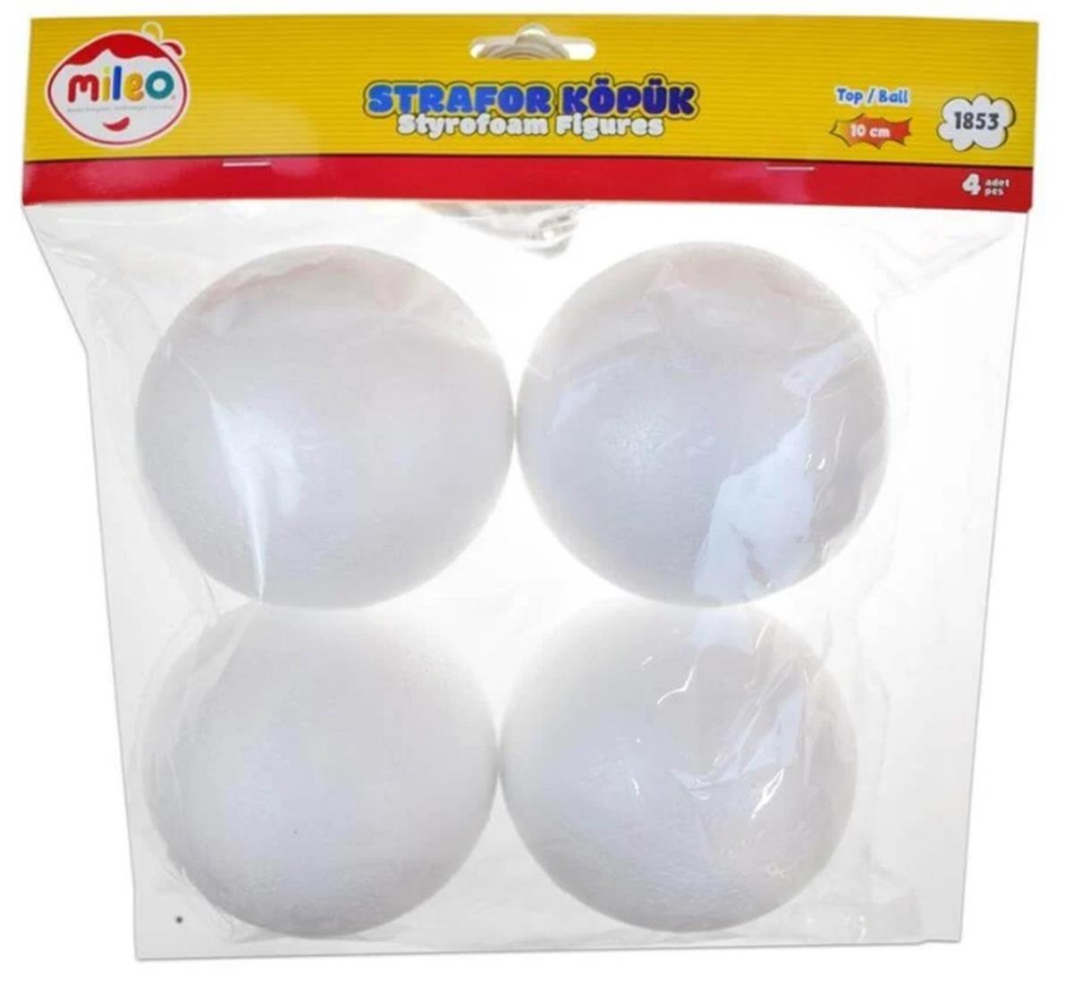 Mileo Strafor Köpük Figür Top 10 Cm 4 Lü 1853