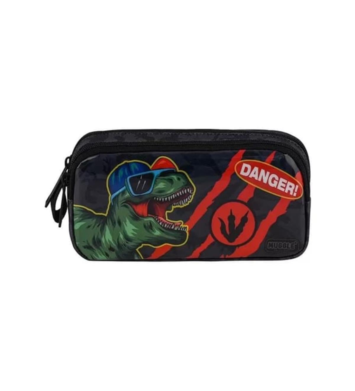 Muggle Kalem Çantası Danger Dino Siyah Mu-9284