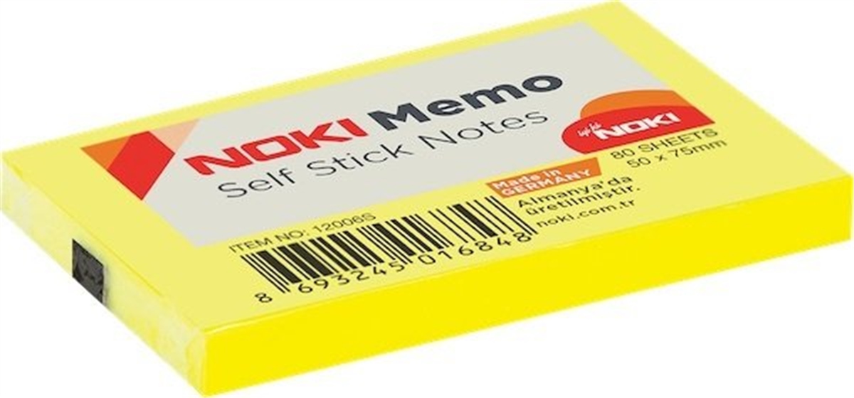 Noki 12006S 50X75 Yapiskanlik Notluk Limon Sari