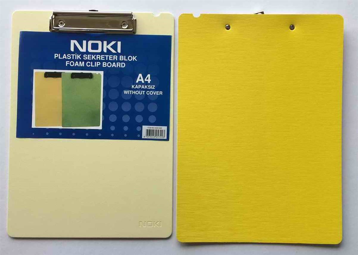 Noki 4420 Plastik Kapaksiz A4 Sekreter Blok Sari