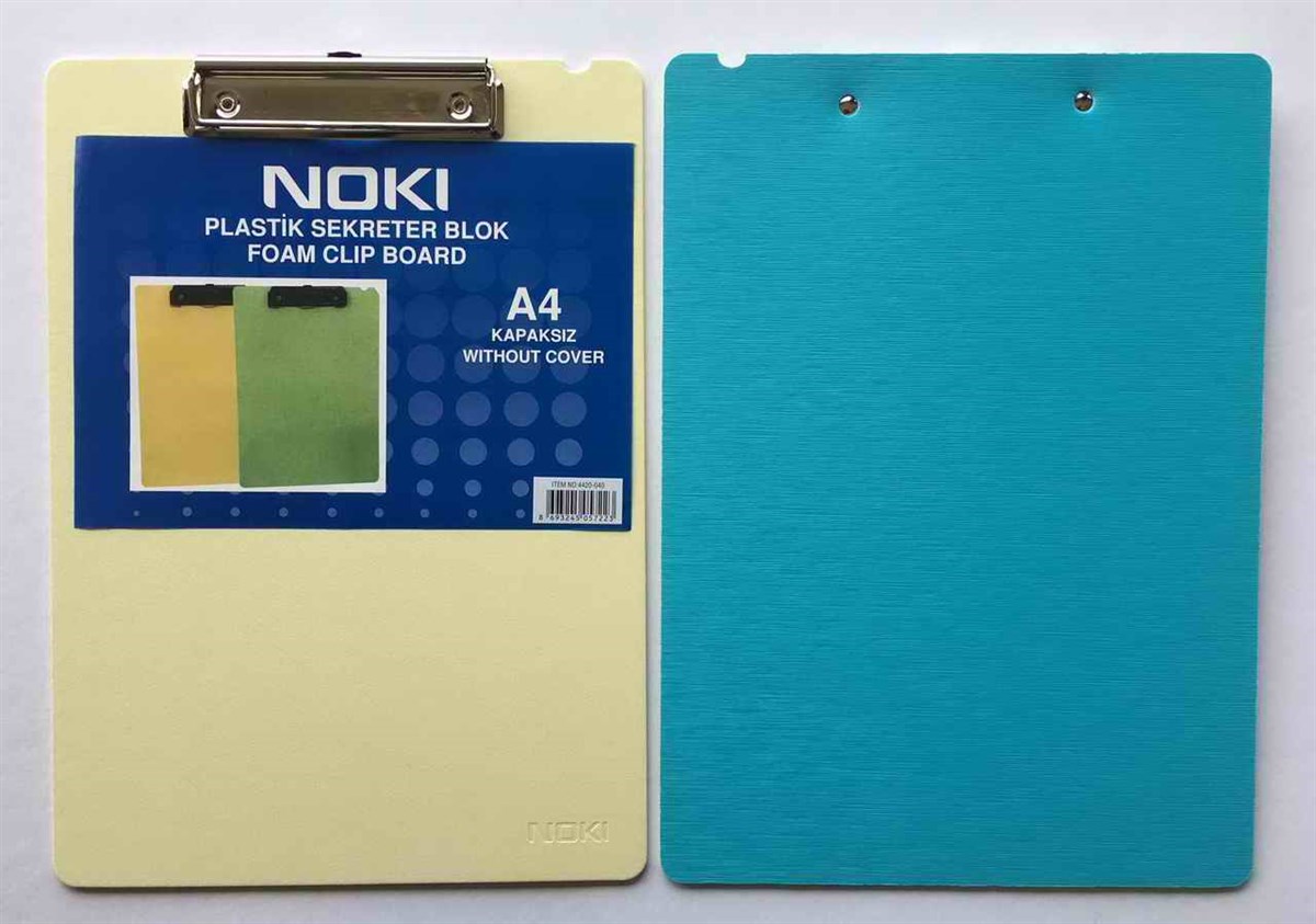 Noki 4420 Plastik Kapaksiz A4 Sekreter Blok Mavi