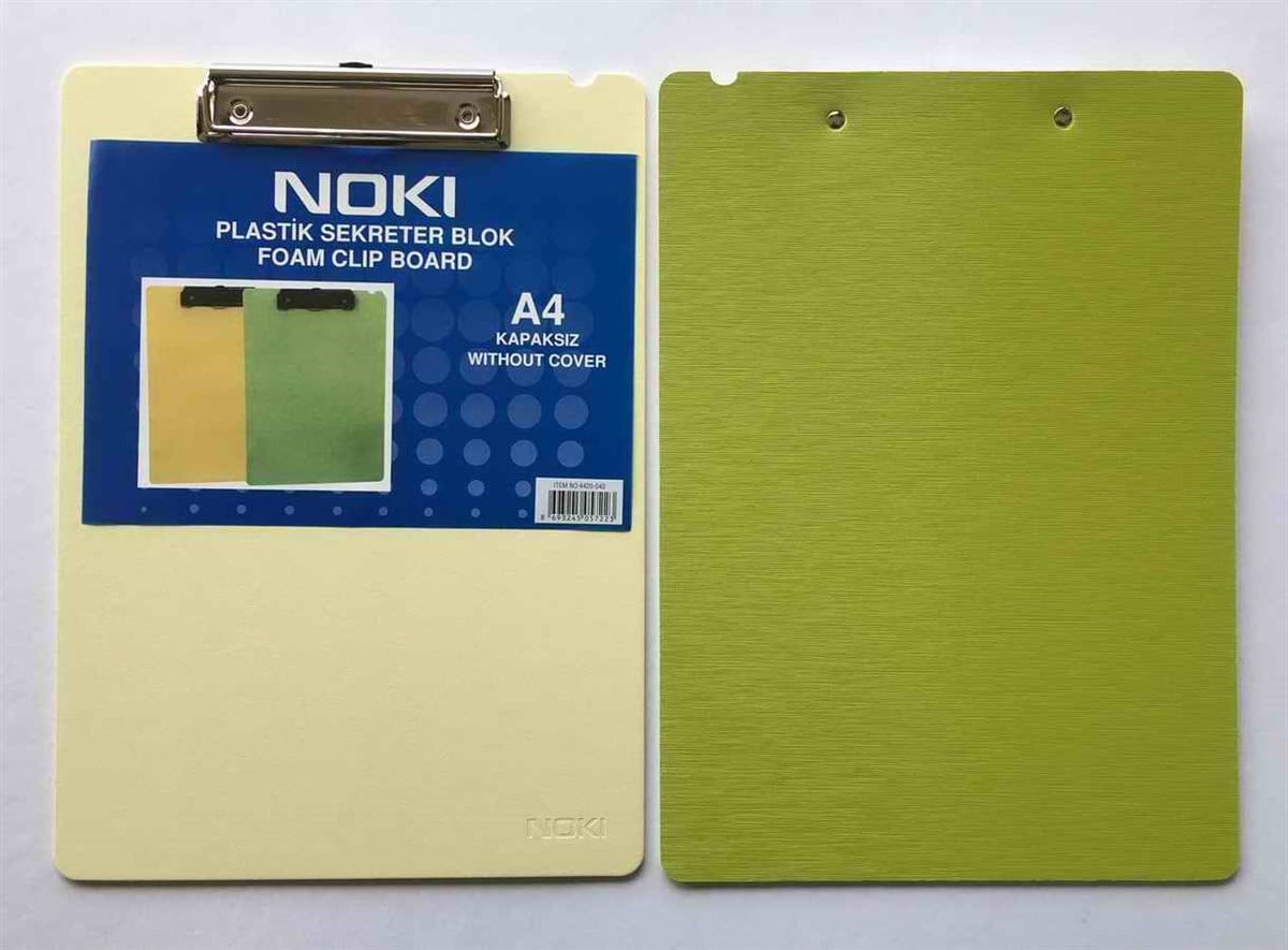 Noki 4420 Plastik Kapaksiz A4 Sekreter Blok Yesil