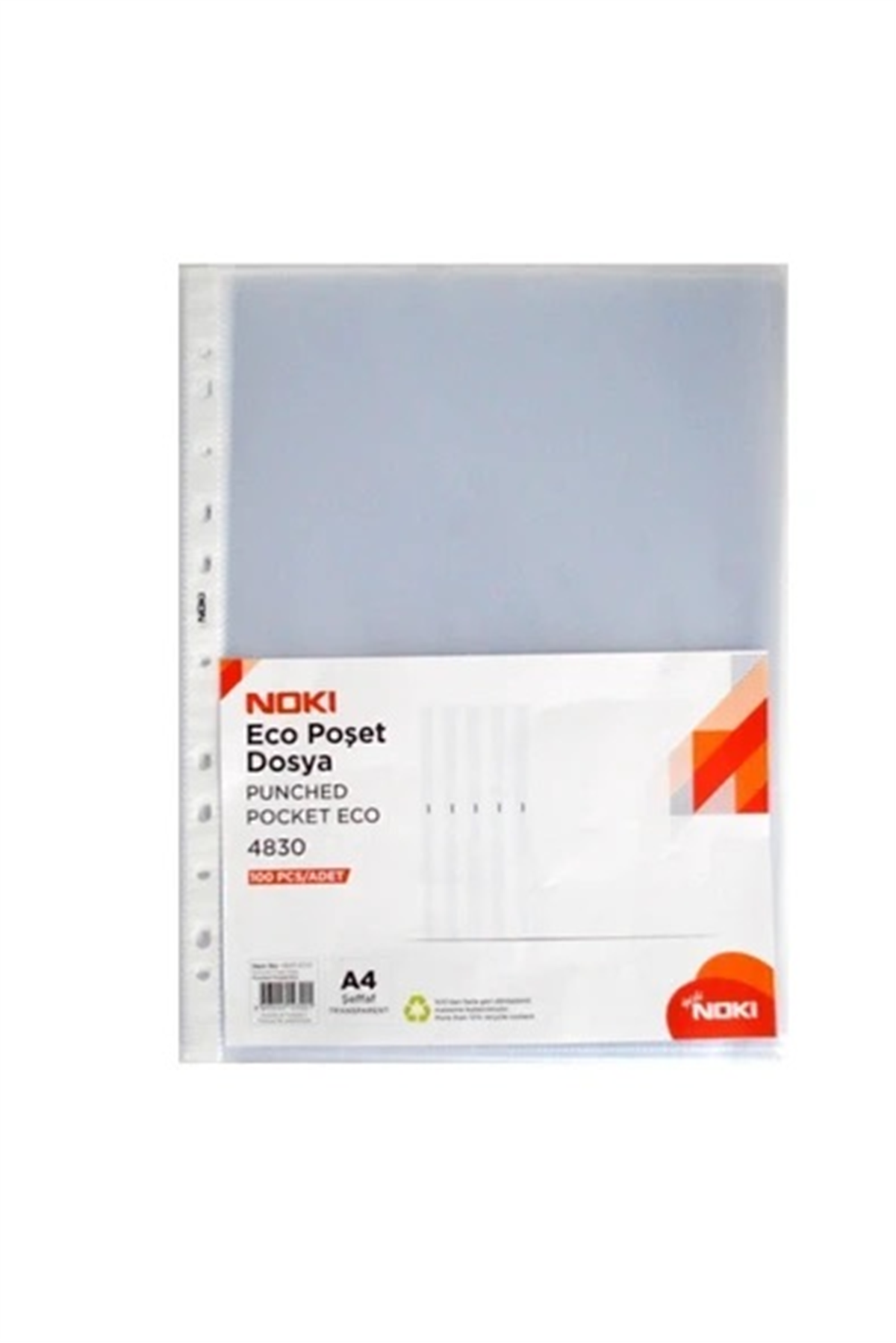 Noki 4830 Eco Poset Dosya Beyaz Kenarli 100Lü