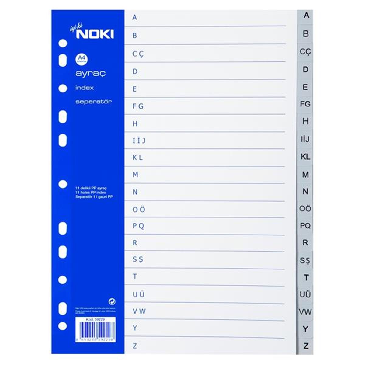 Noki 59229 Ayraç Pp A-Z Ye Alfabetik