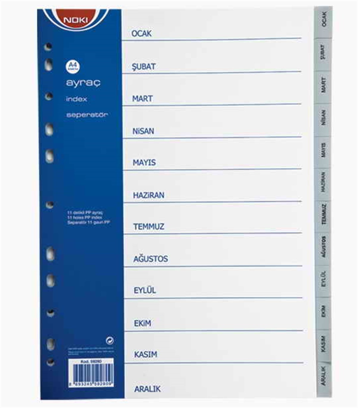 Noki 59280 Ayraç Pp Ocak-Aralik   