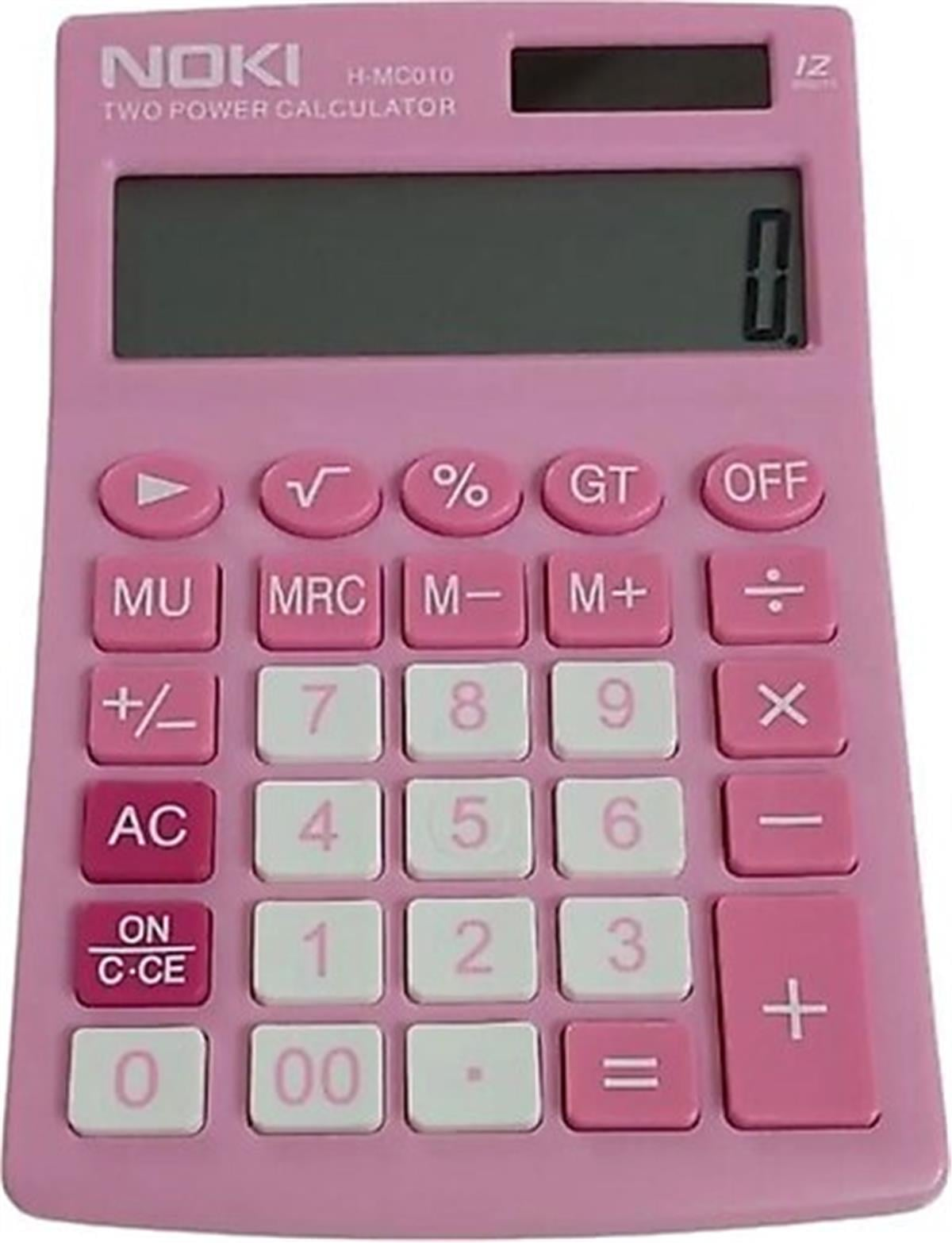 Noki H-Mc010 Hesap Makinesi Pembe 12 Hane