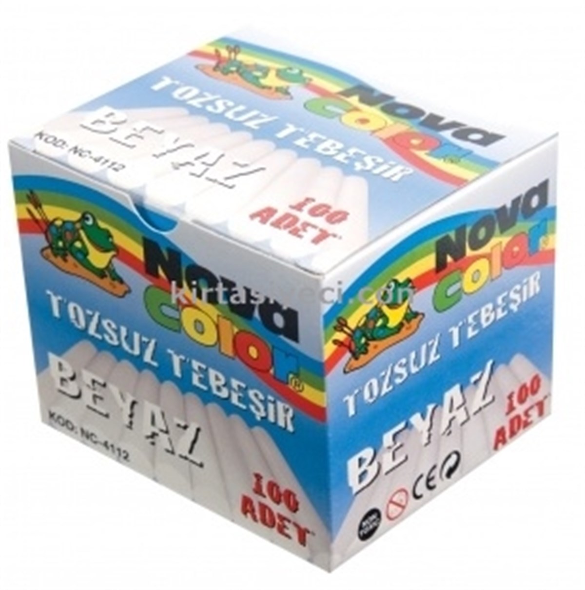 Nova Color 4110 Tozsuz Beyaz Tebesir 10Lu Paket