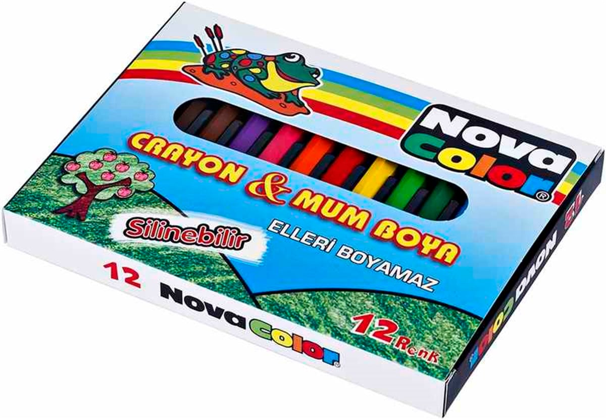 Nova Color Nc-1112 Crayon Mum Boya 12 Renk Kisa