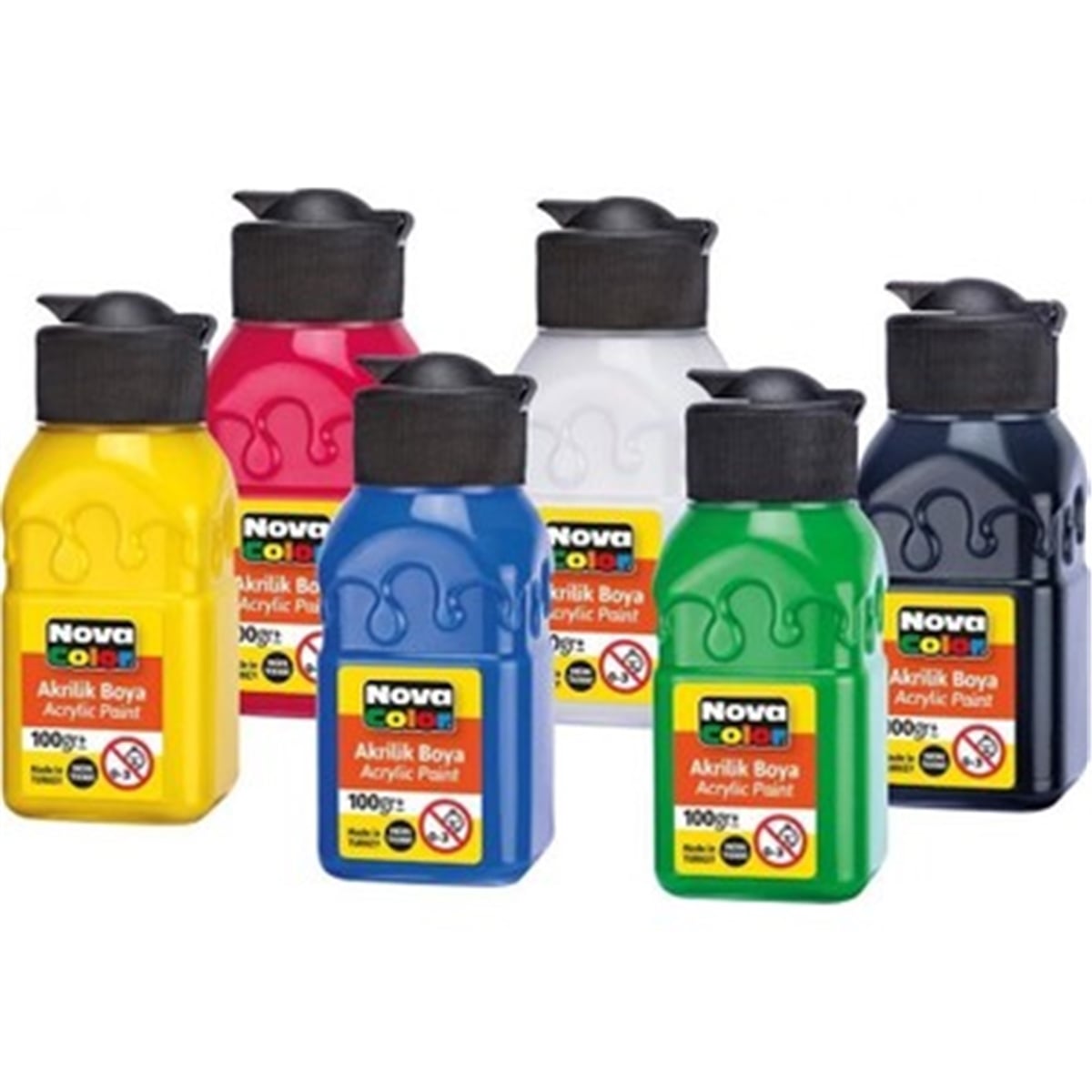 Nova Color Nc-2005 Akrilik Boya Şişe 100 Gr 6'Lı 