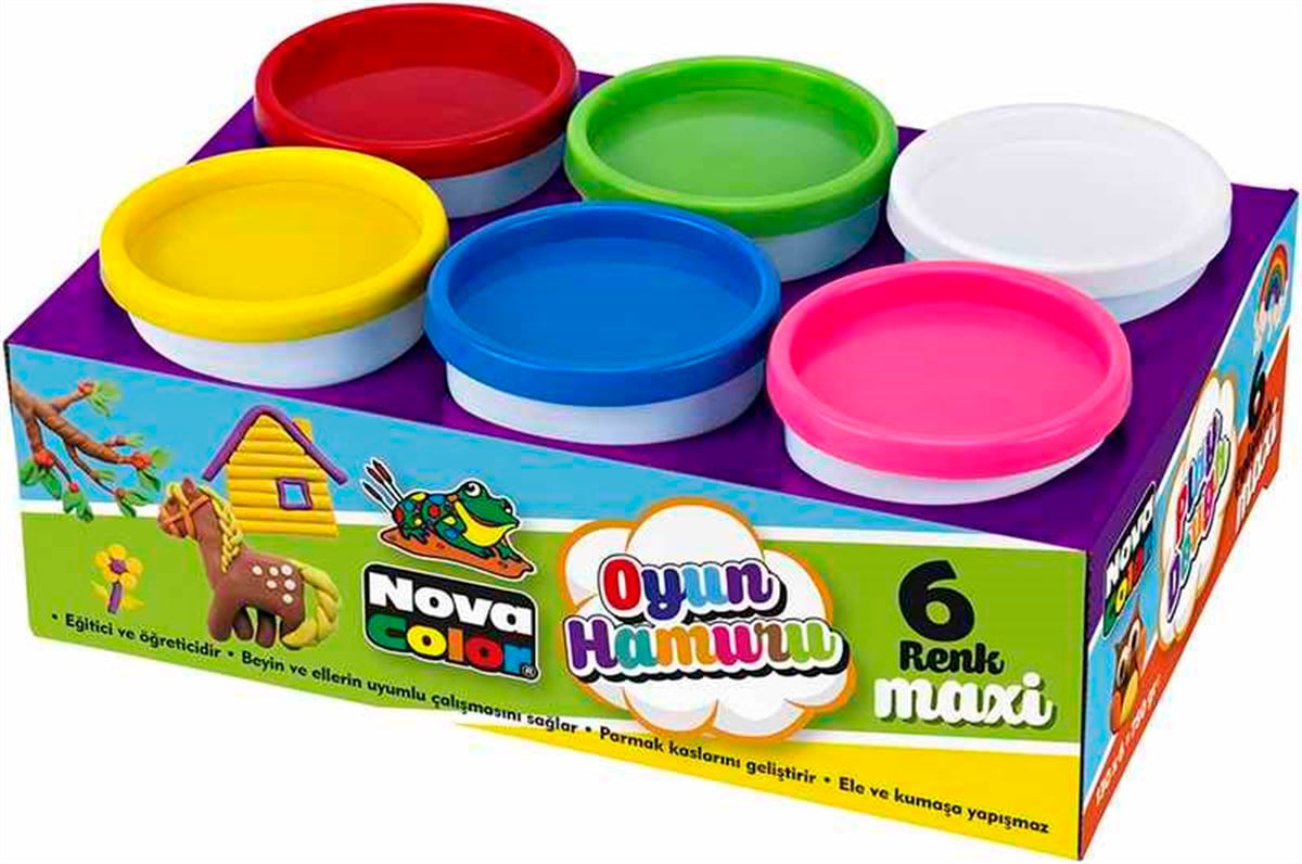 Nova Color Nc-4107 Oyun Hamuru Maxi 6 Li Paket